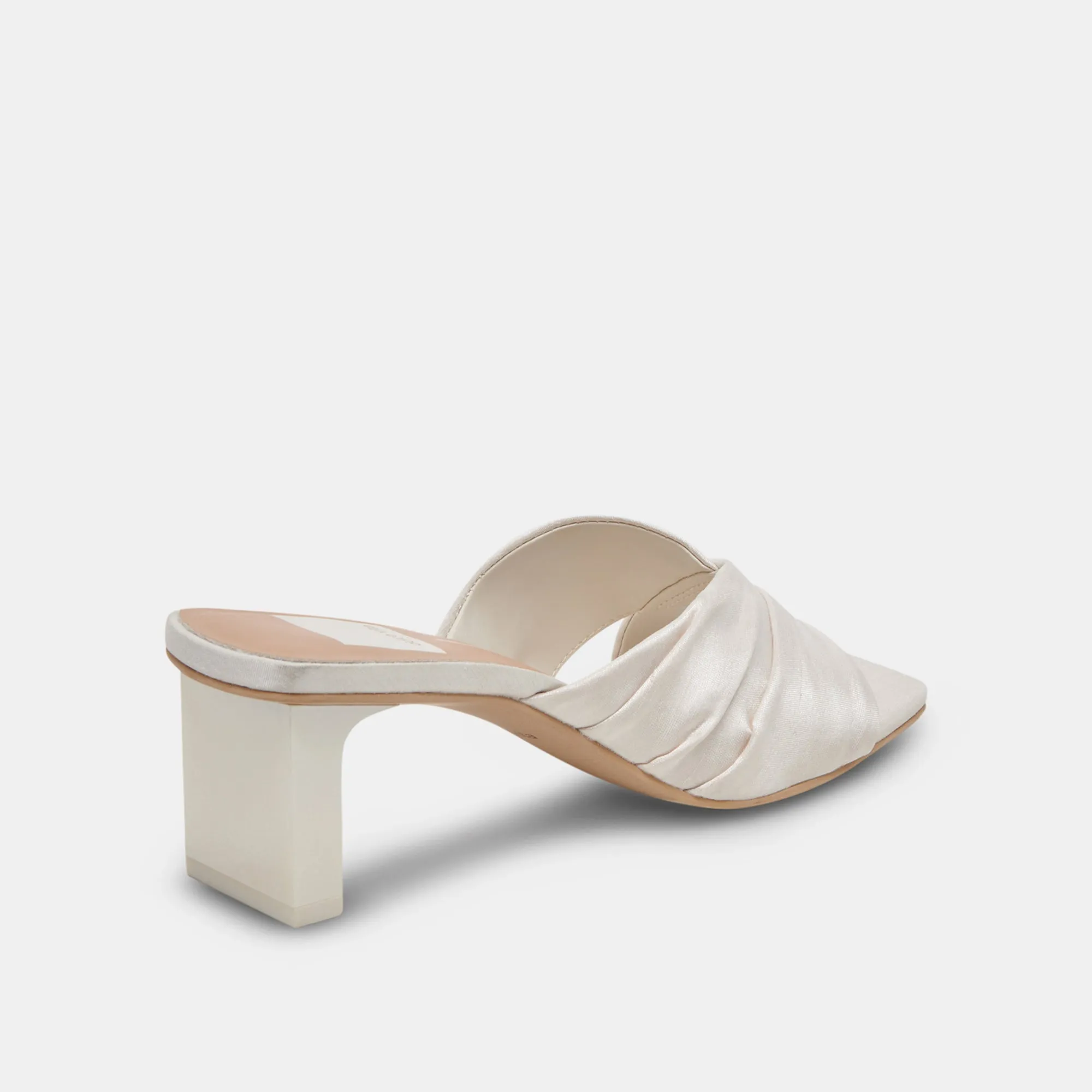 CARLAN HEELS OFF WHITE SILK Dolce Vita