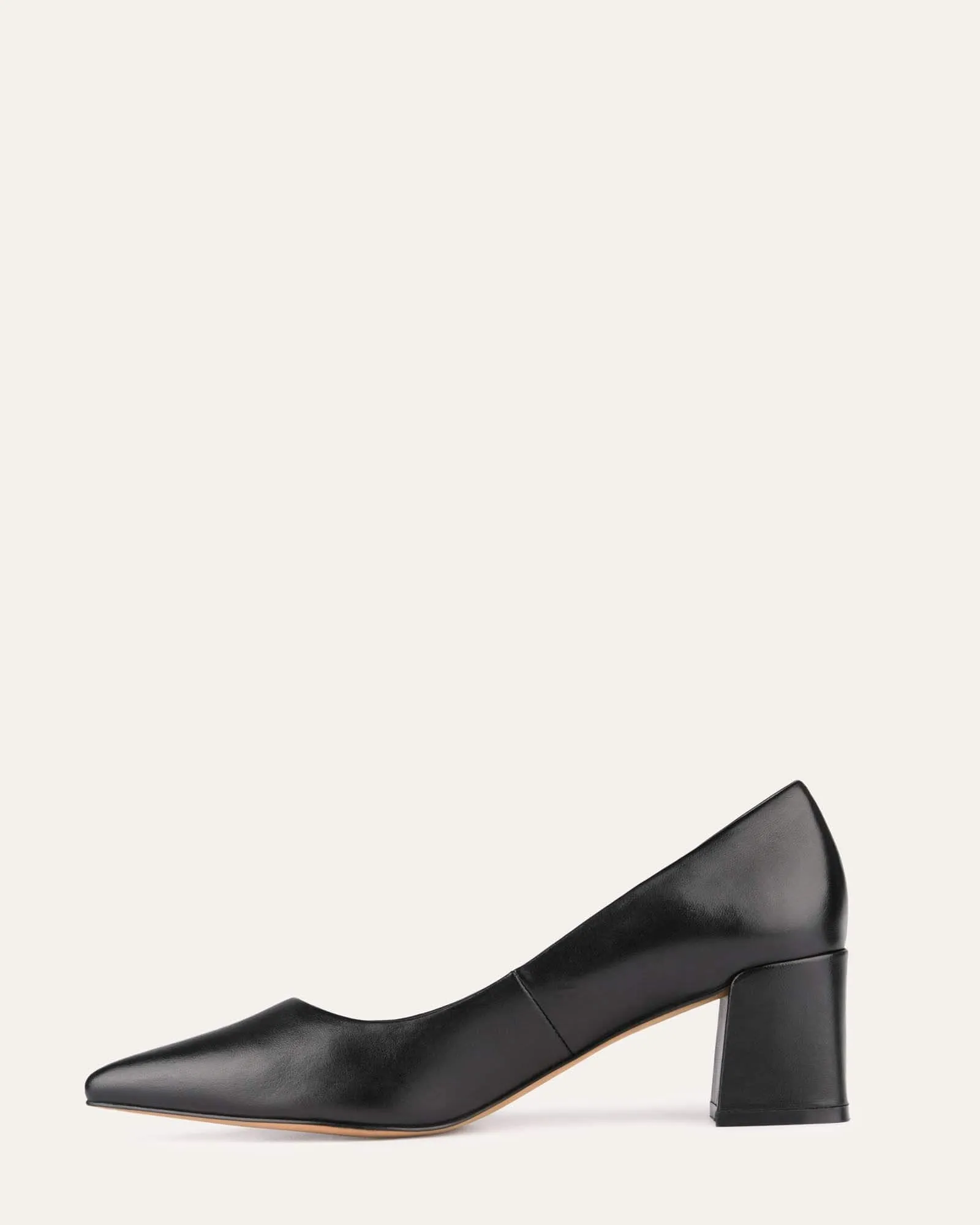CARRINGTON LOW HEELS BLACK LEATHER Jo Mercer