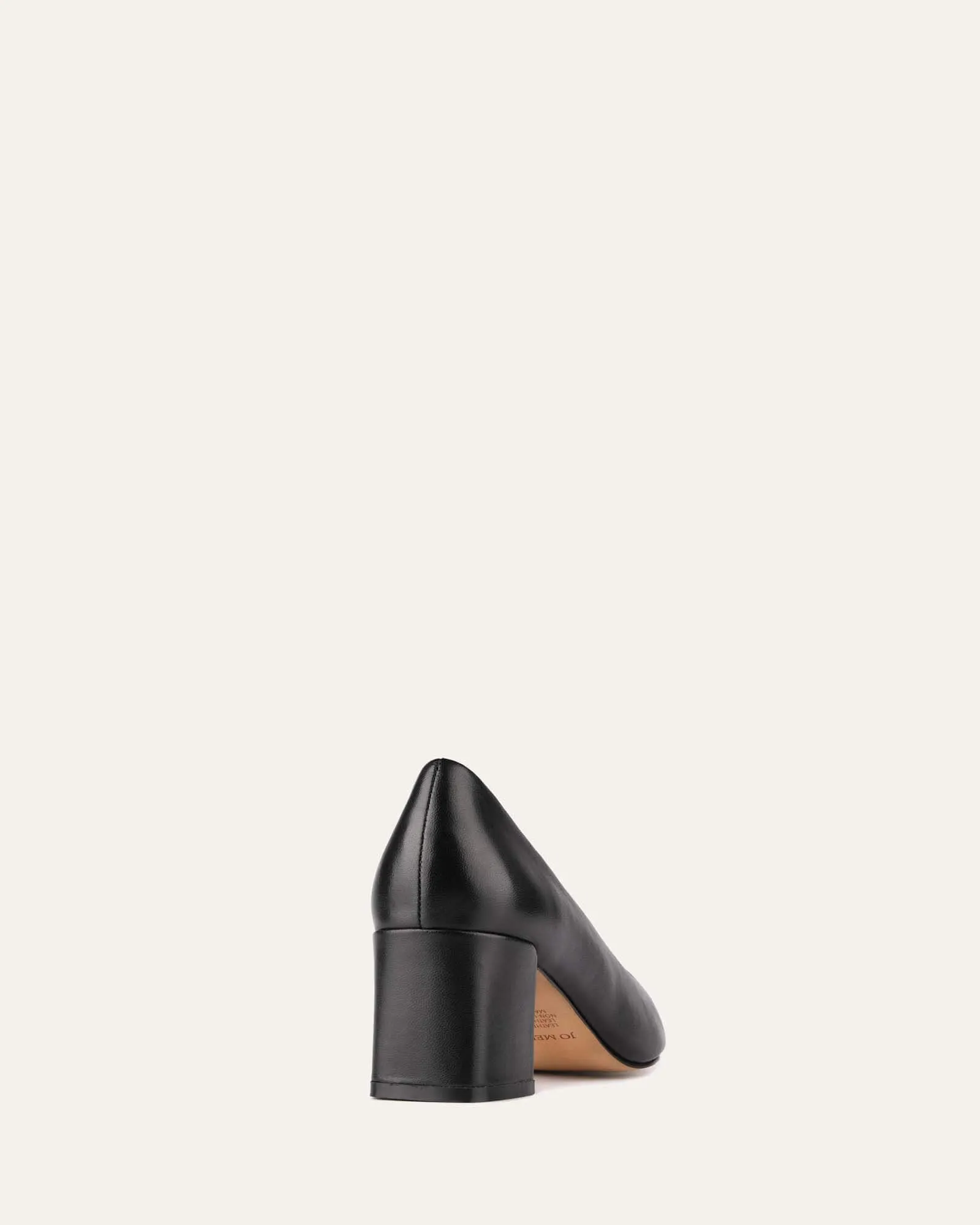 CARRINGTON LOW HEELS BLACK LEATHER Jo Mercer