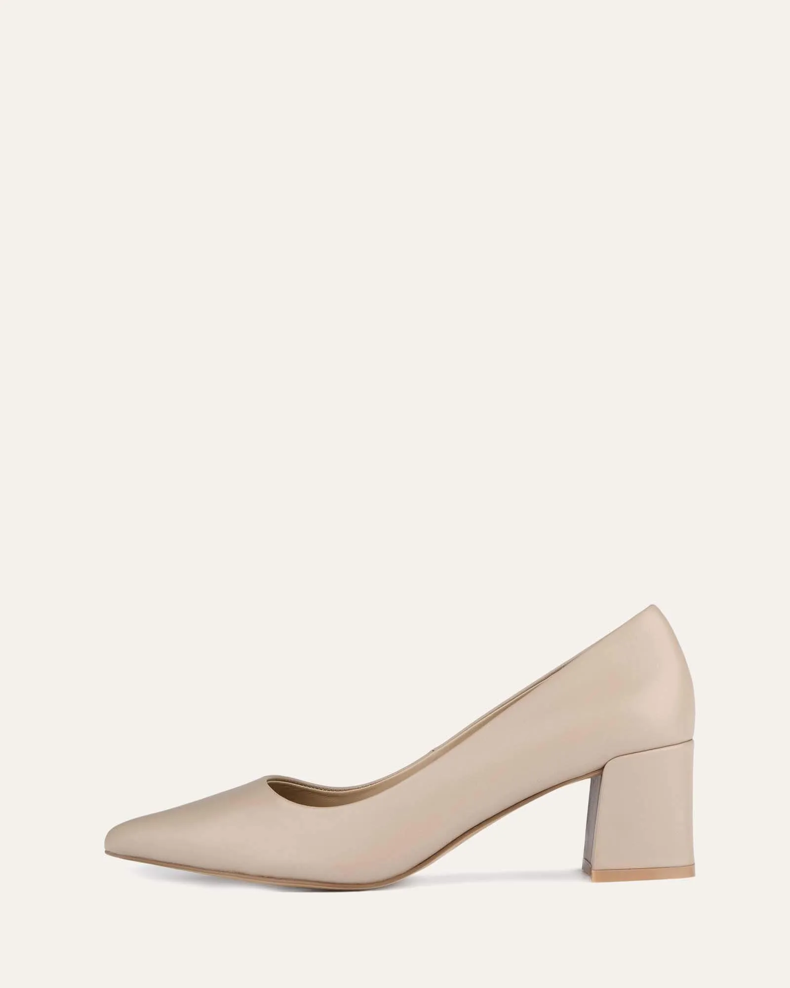 CARRINGTON LOW HEELS TAUPE LEATHER Jo Mercer