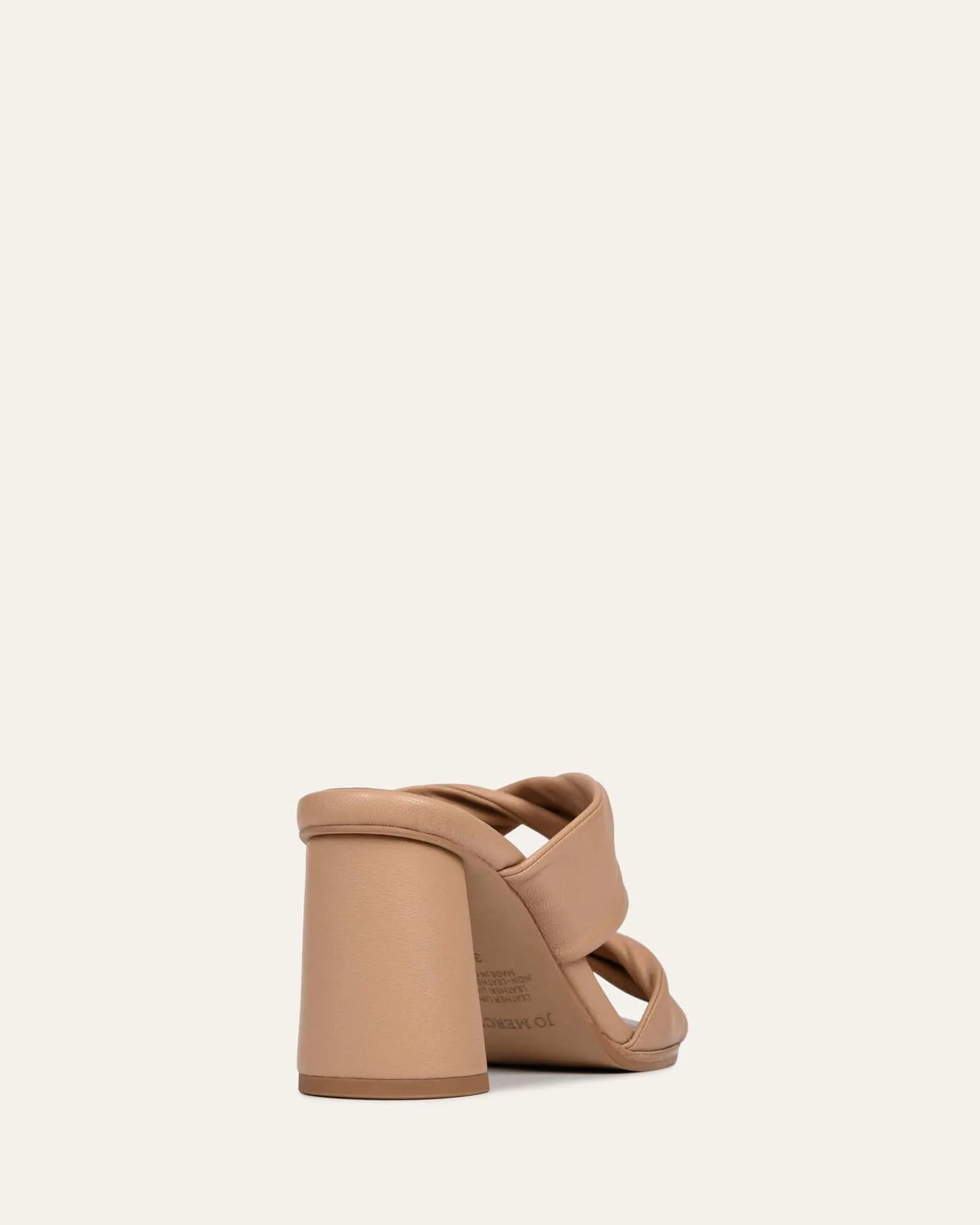 CAYLIE HIGH HEEL SANDALS BEIGE LEATHER Jo Mercer