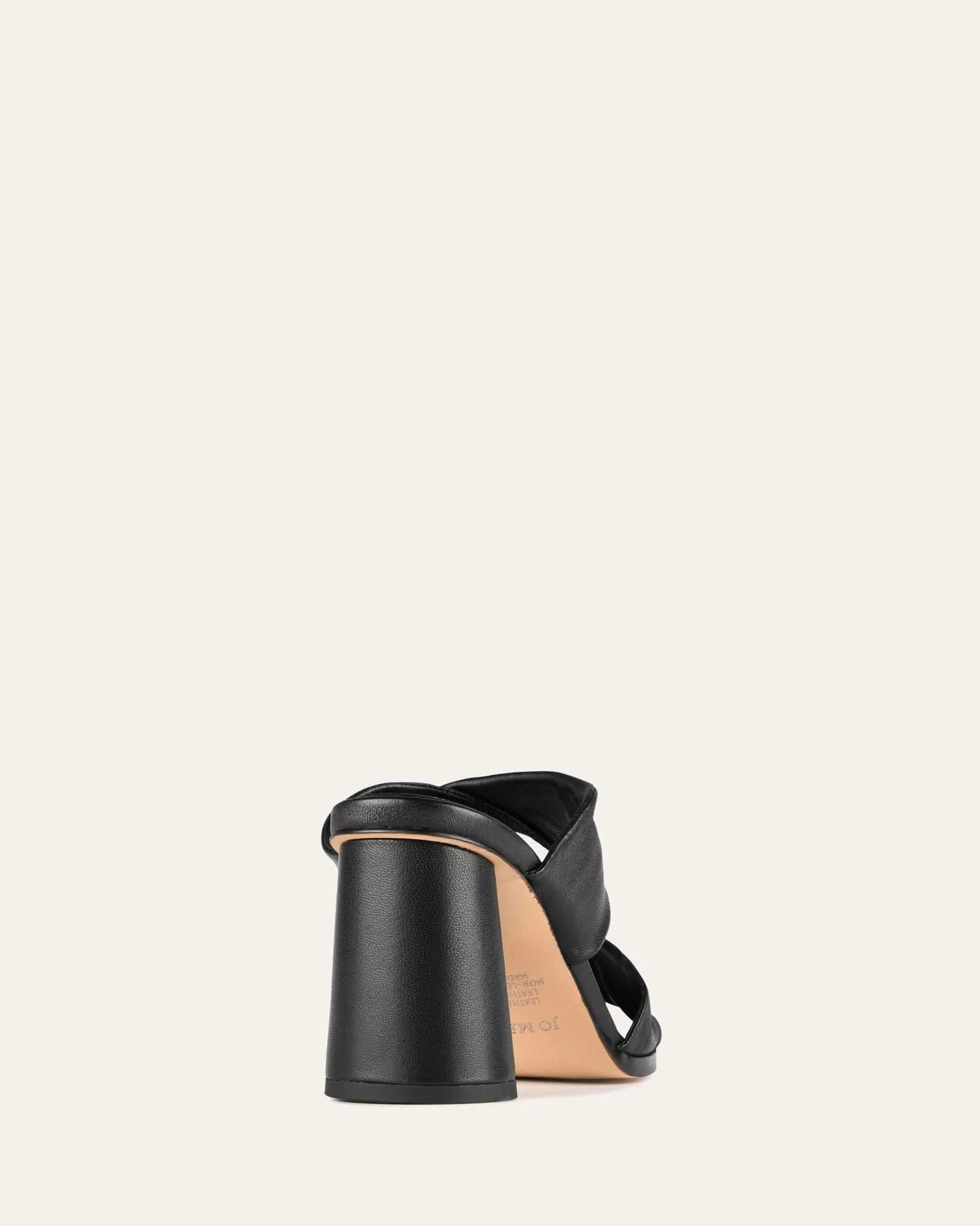 CAYLIE HIGH HEEL SANDALS BLACK LEATHER Jo Mercer
