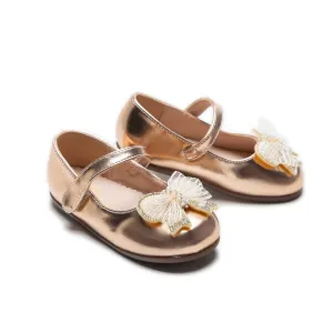 Champagne Charlotte Ribbon Flats