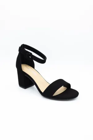 City Classified Cake Block Heels for Women in Black | CAKE-S BLACK