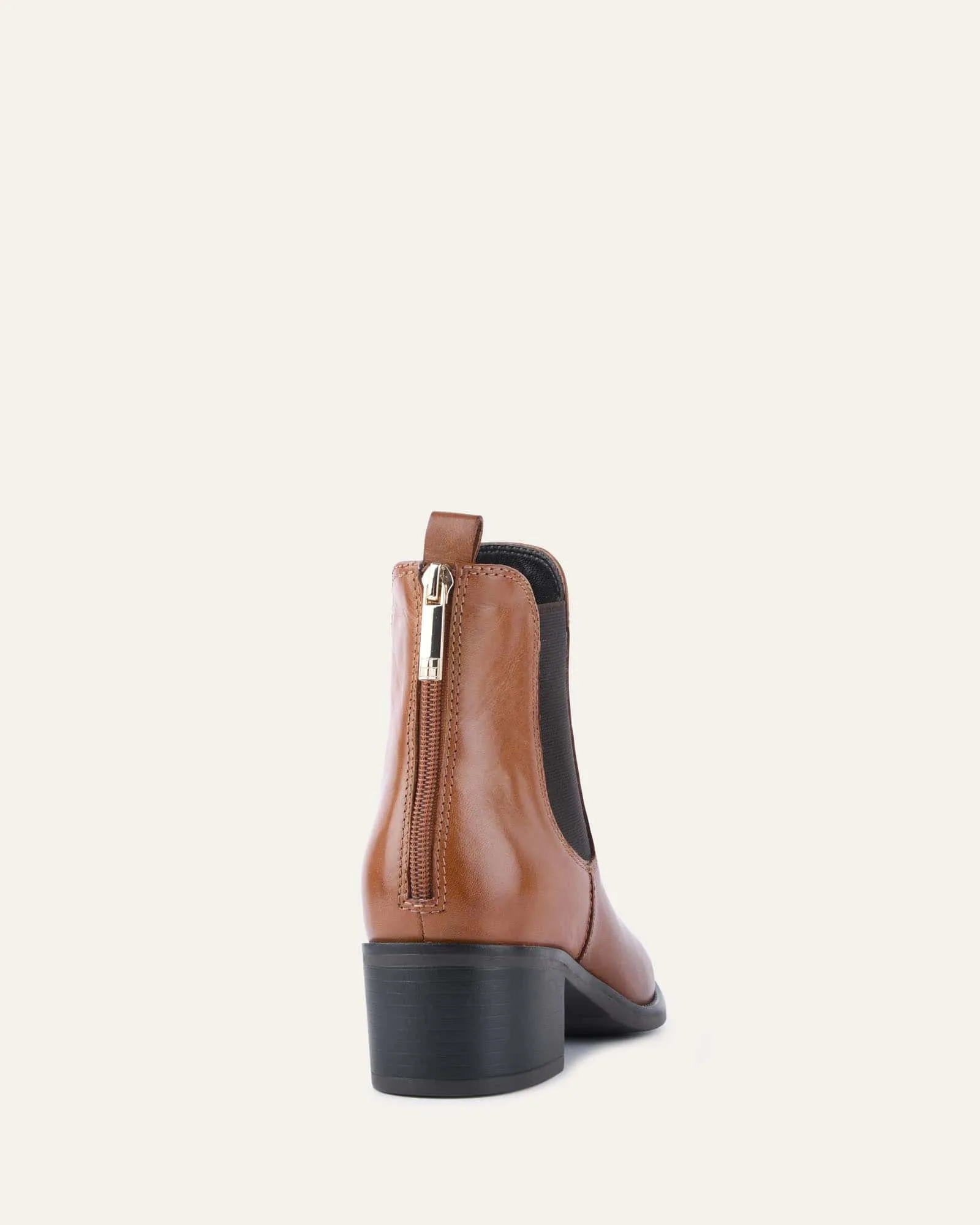 CLAIRE MID ANKLE BOOTS BRANDY LEATHER Jo Mercer