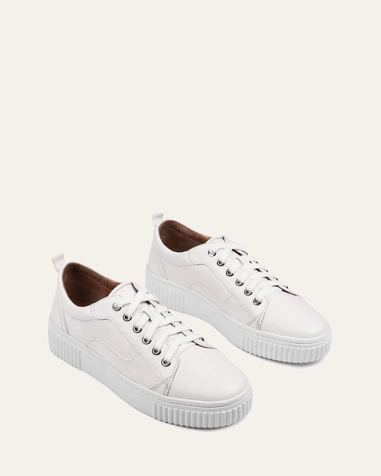 CLAREMONT SNEAKERS WHITE LEATHER Jo Mercer