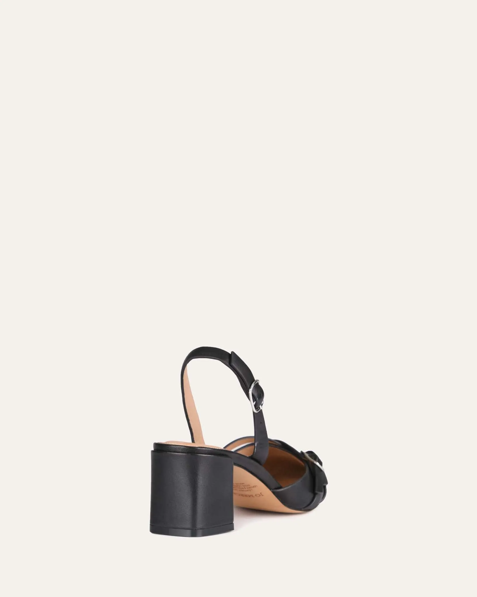 COBY LOW HEELS BLACK LEATHER Jo Mercer
