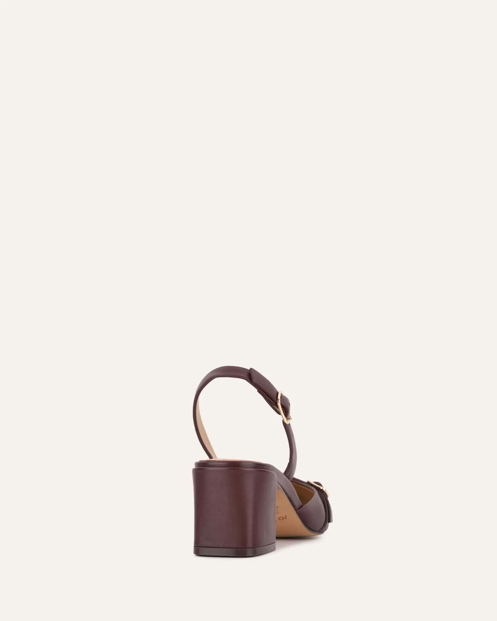 COBY LOW HEELS COCOA BROWN LEATHER Jo Mercer