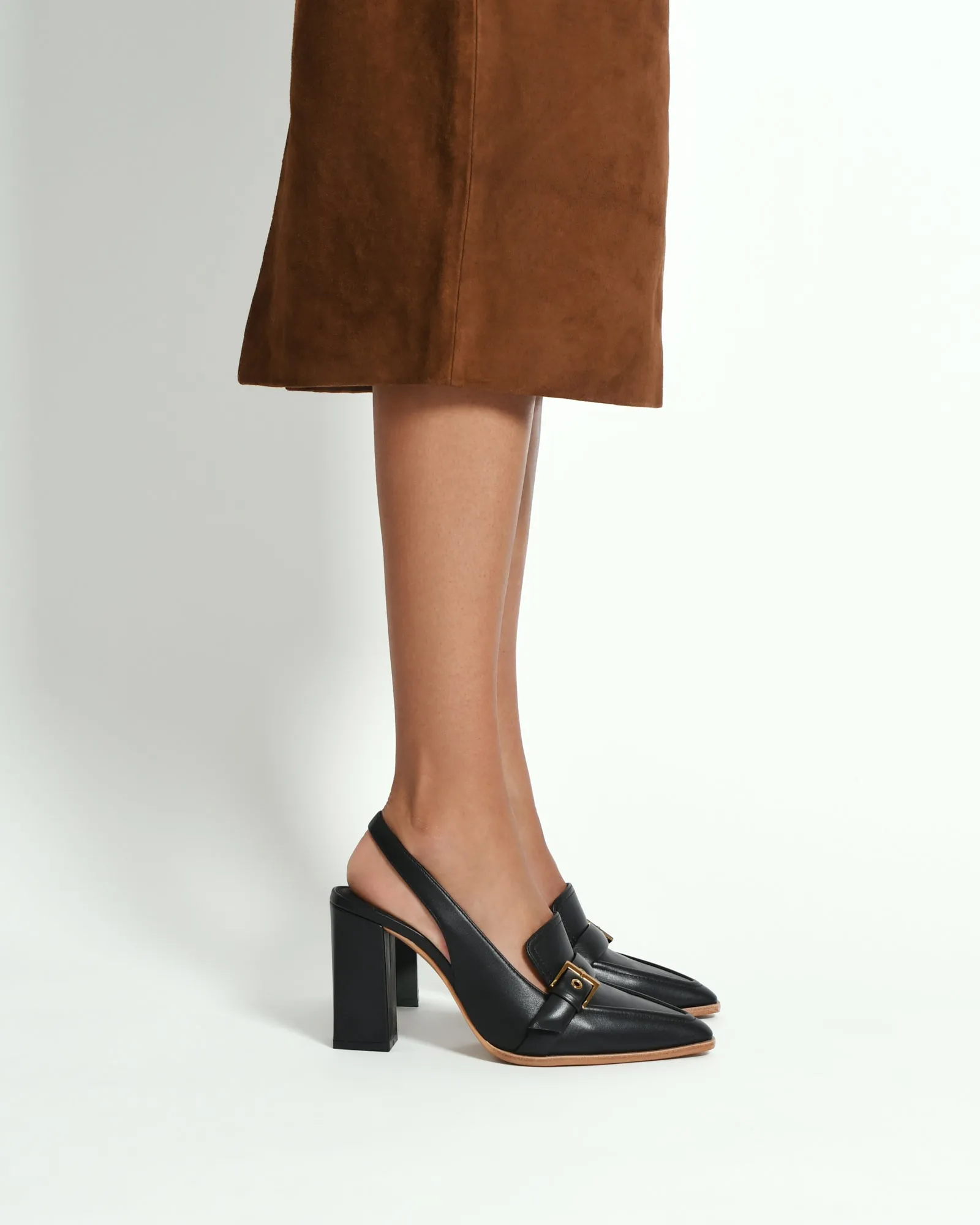 CODIE HIGH HEELS BLACK LEATHER Jo Mercer