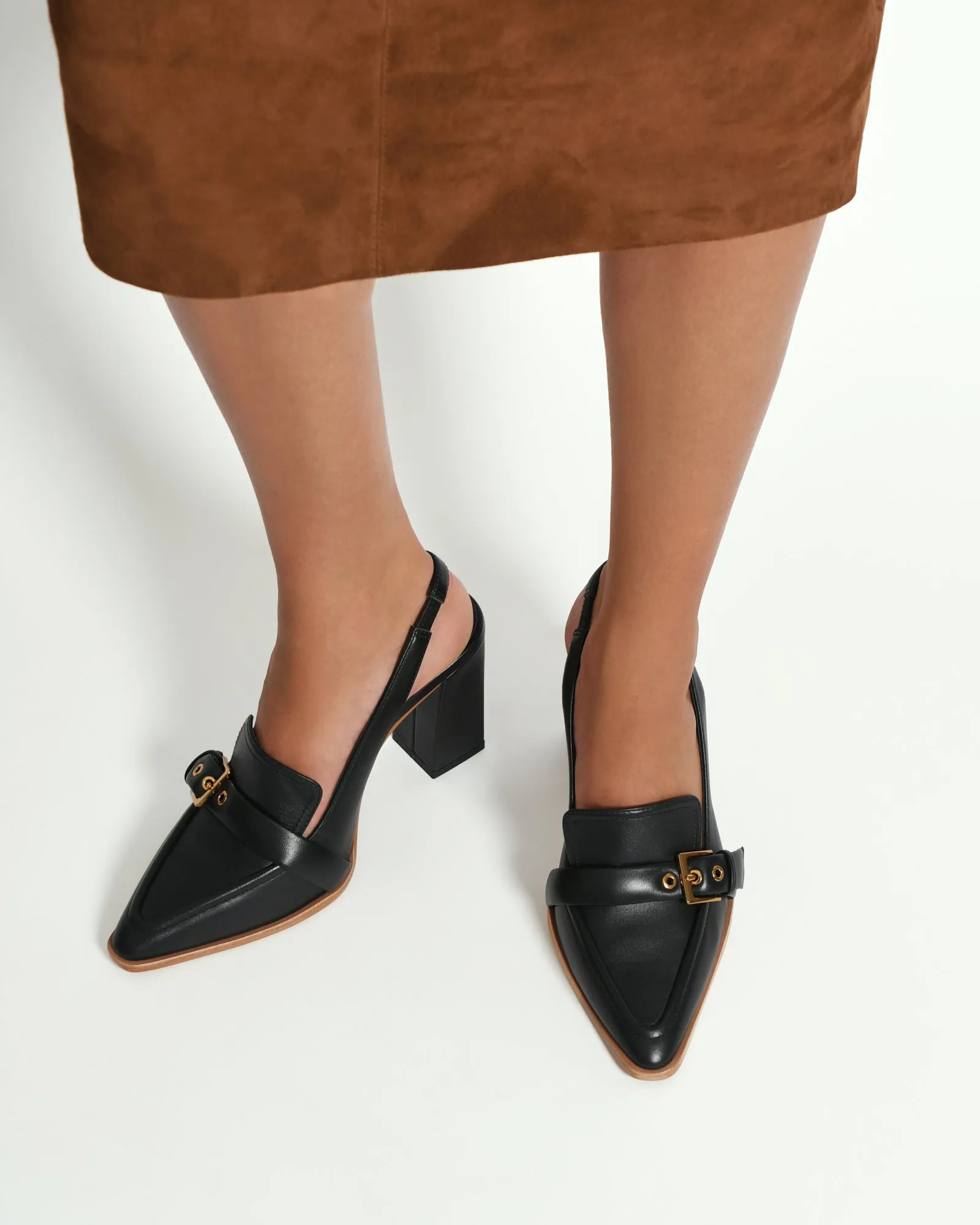 CODIE HIGH HEELS BLACK LEATHER Jo Mercer