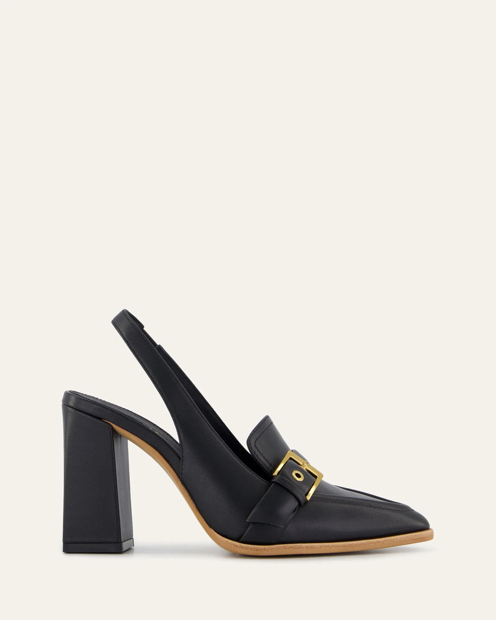 CODIE HIGH HEELS BLACK LEATHER Jo Mercer