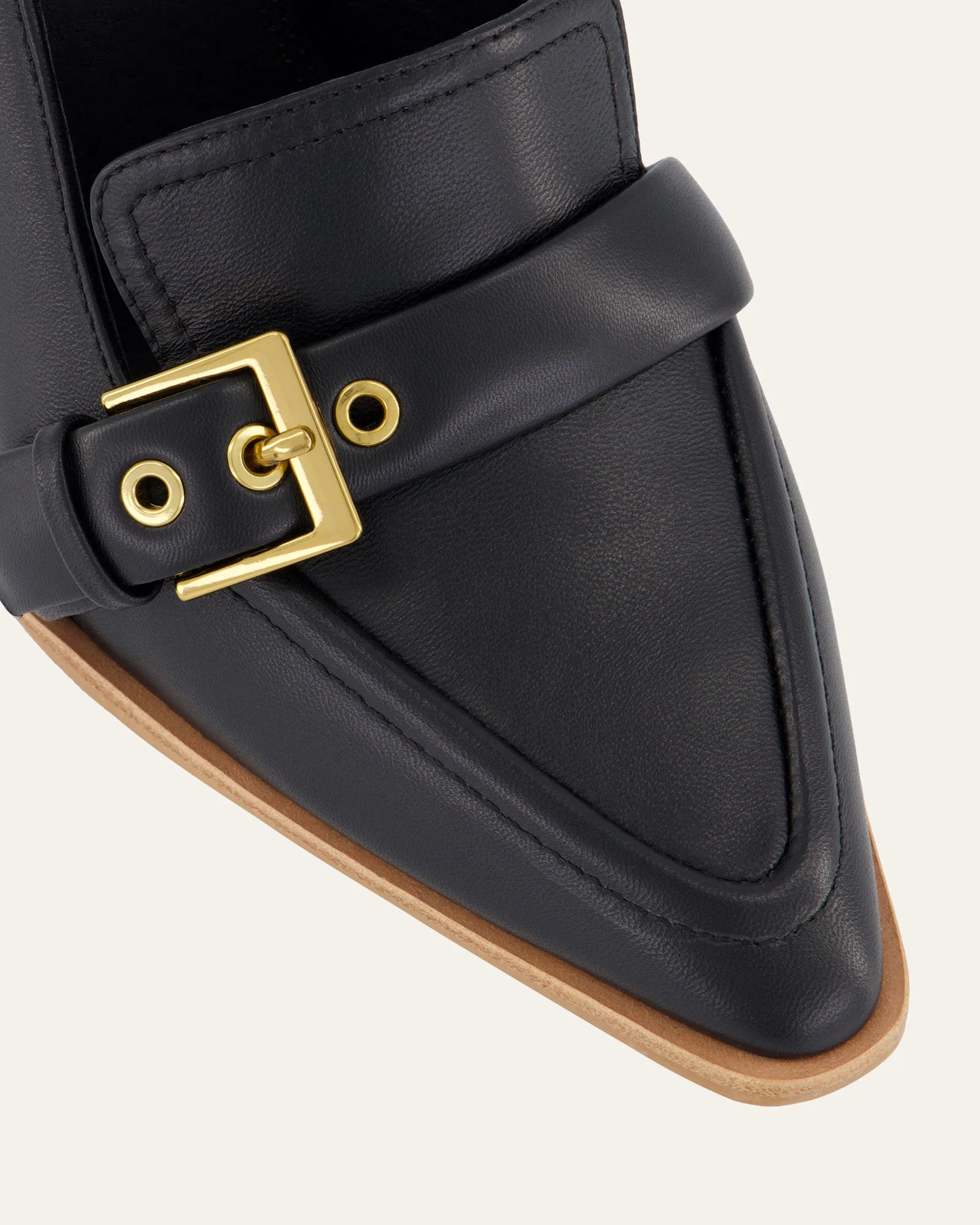 CODIE HIGH HEELS BLACK LEATHER Jo Mercer