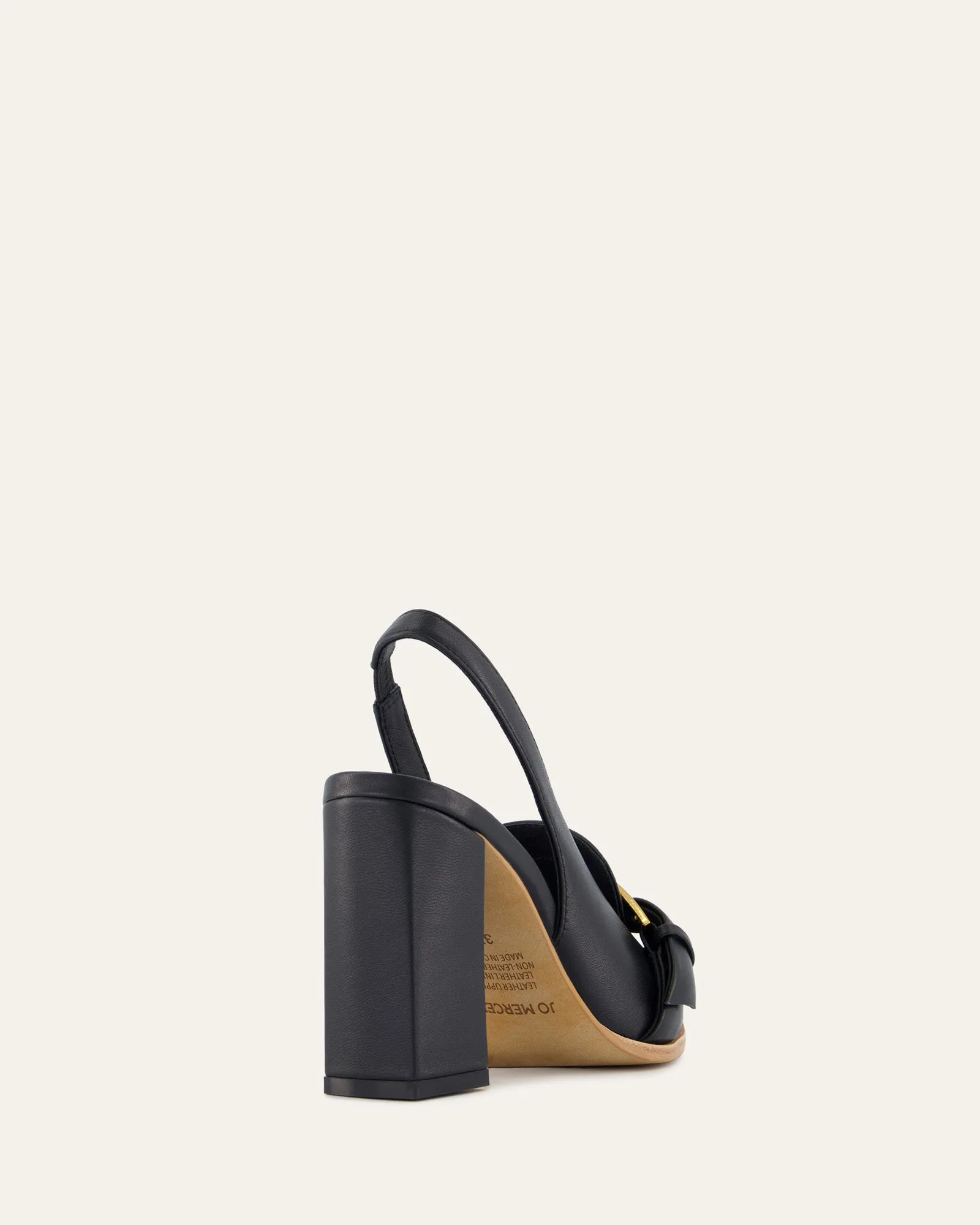 CODIE HIGH HEELS BLACK LEATHER Jo Mercer
