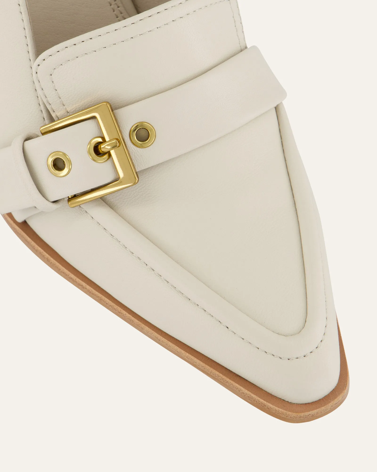 CODIE HIGH HEELS OFF WHITE LEATHER Jo Mercer