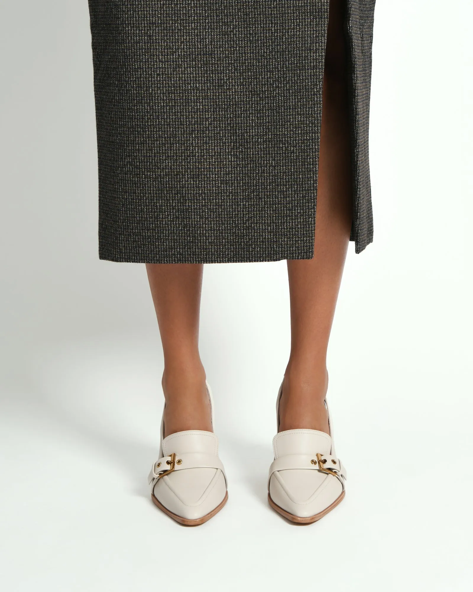 CODIE HIGH HEELS OFF WHITE LEATHER Jo Mercer