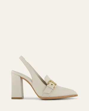 CODIE HIGH HEELS OFF WHITE LEATHER Jo Mercer