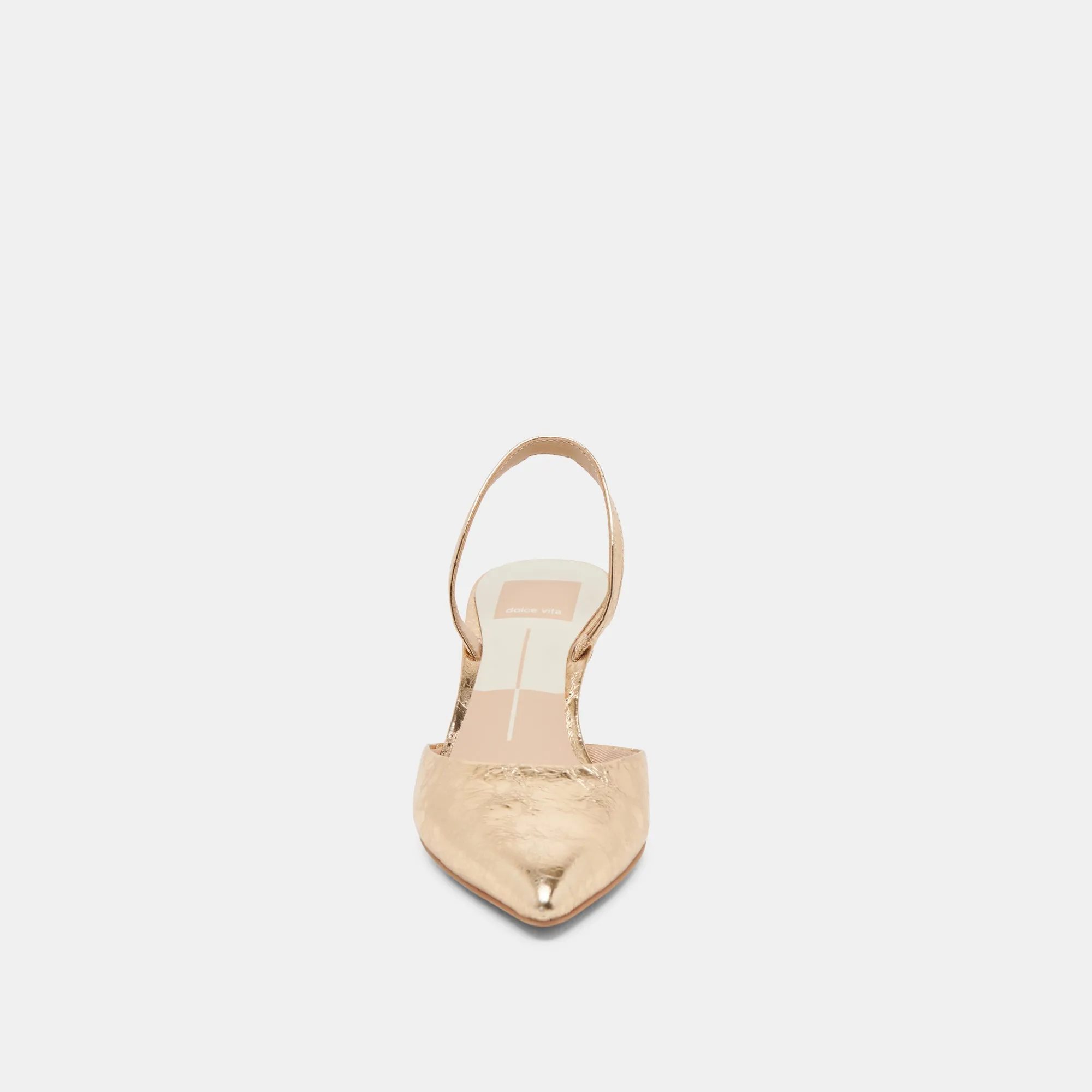 CORSA HEELS GOLD DISTRESSED LEATHER Dolce Vita