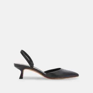 CORSA WIDE HEELS BLACK LEATHER Dolce Vita