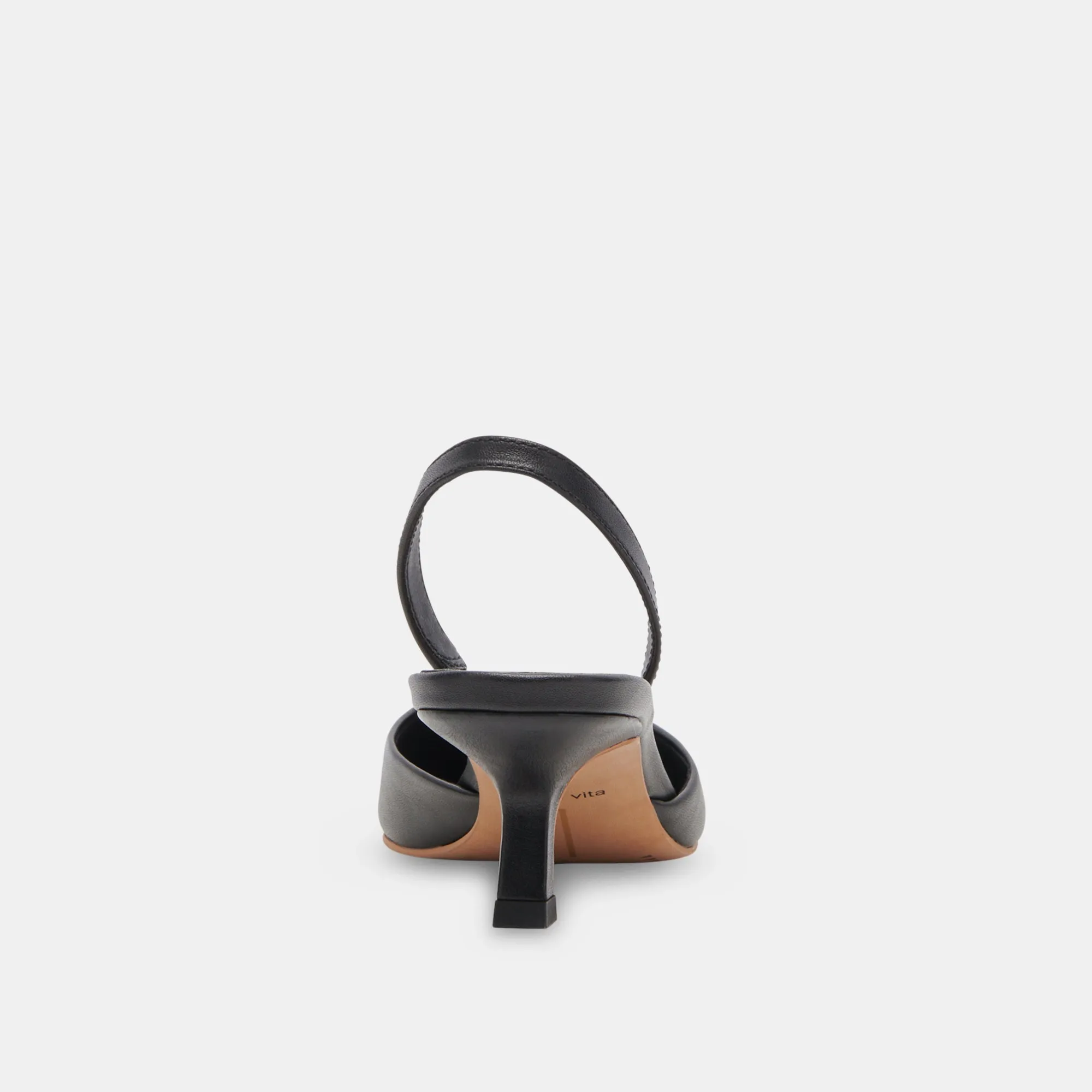 CORSA WIDE HEELS BLACK LEATHER Dolce Vita