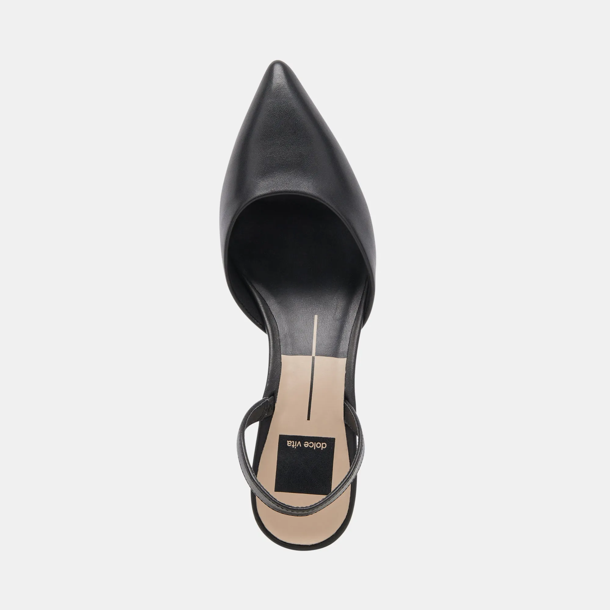 CORSA WIDE HEELS BLACK LEATHER Dolce Vita