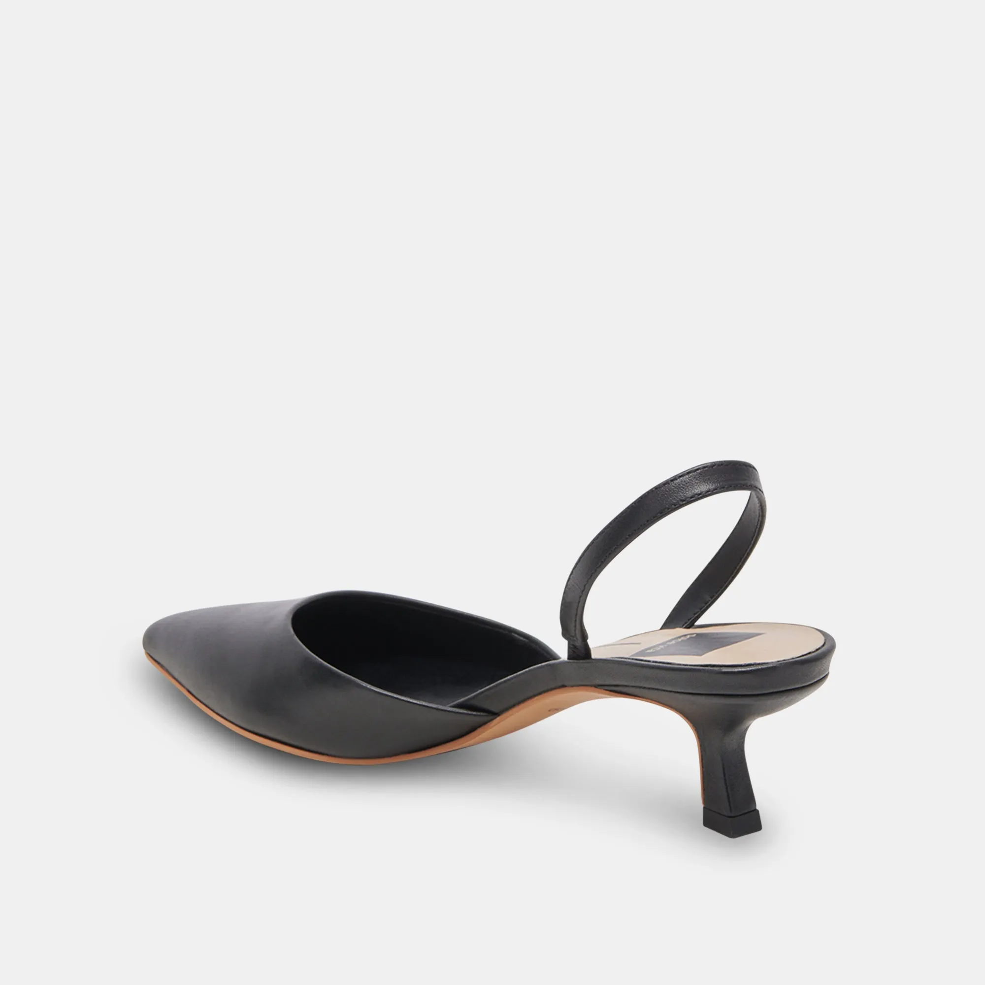 CORSA WIDE HEELS BLACK LEATHER Dolce Vita