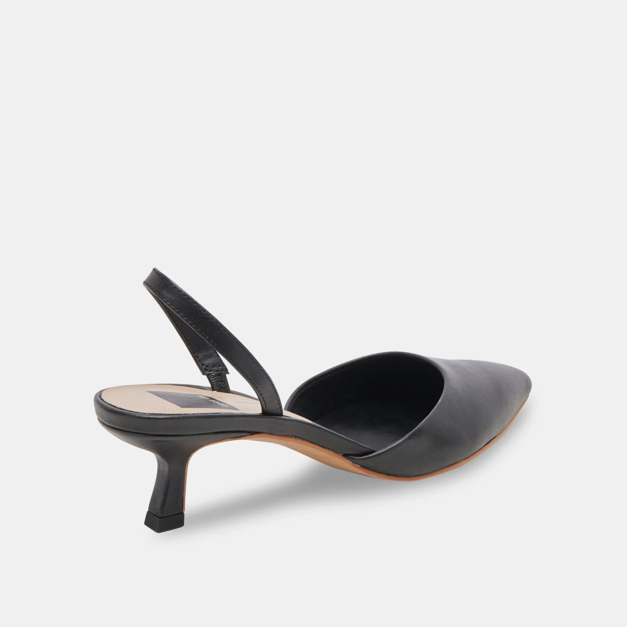 CORSA WIDE HEELS BLACK LEATHER Dolce Vita