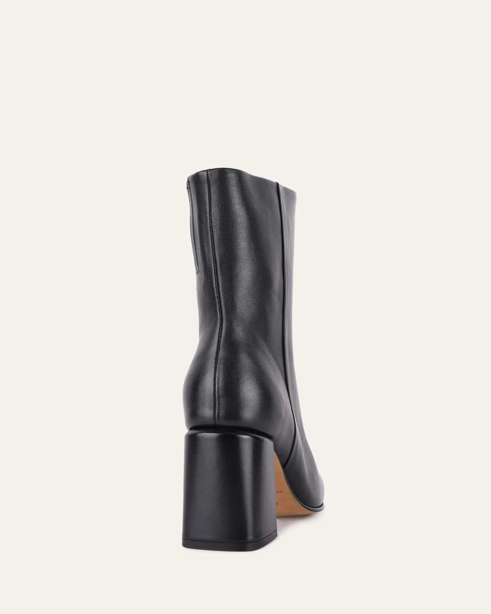 DAKOTA MID ANKLE BOOTS BLACK LEATHER Jo Mercer