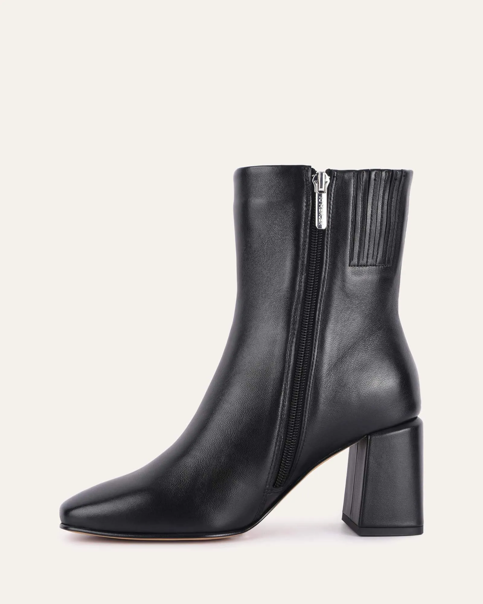 DAKOTA MID ANKLE BOOTS BLACK LEATHER Jo Mercer