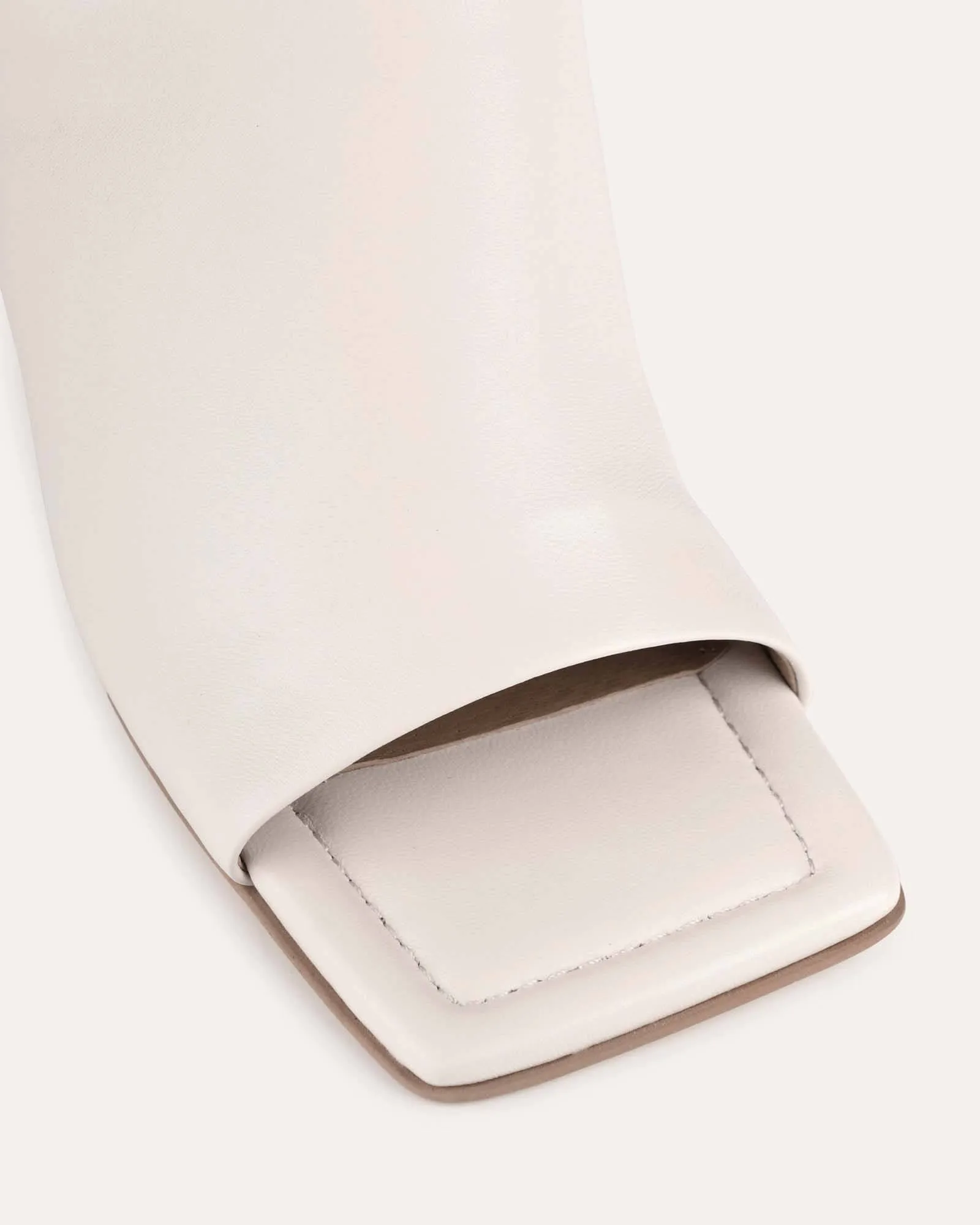 DANIELLE HIGH HEEL SANDALS OFF WHITE LEATHER Jo Mercer