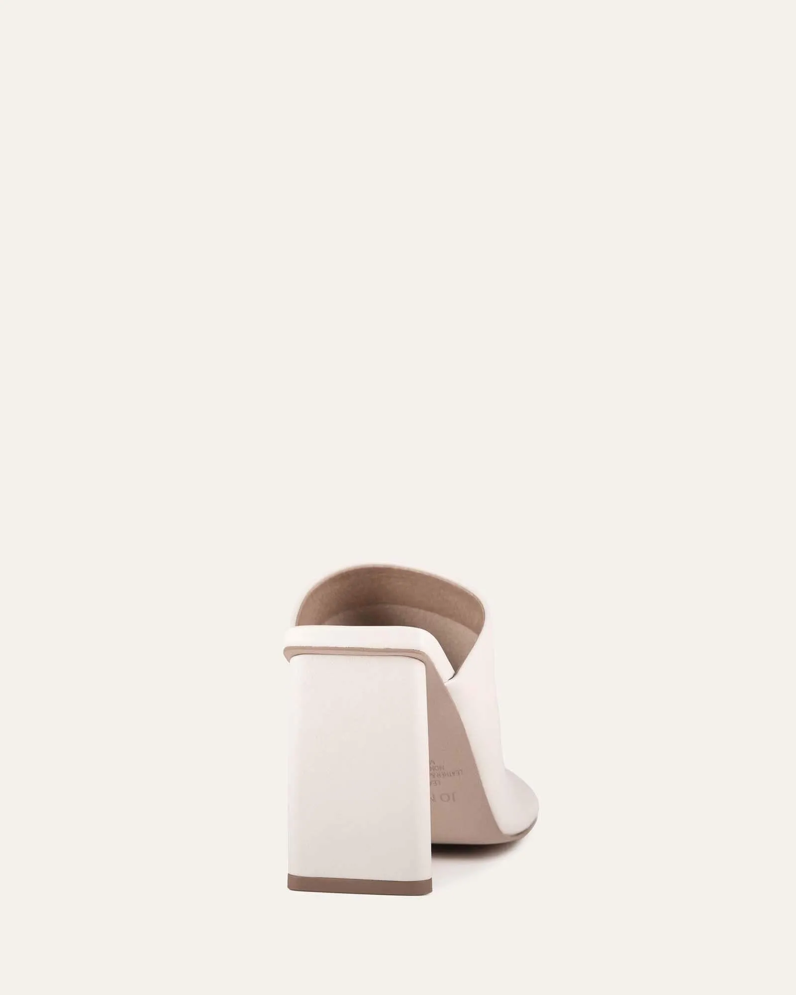 DANIELLE HIGH HEEL SANDALS OFF WHITE LEATHER Jo Mercer