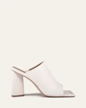 DANIELLE HIGH HEEL SANDALS OFF WHITE LEATHER Jo Mercer
