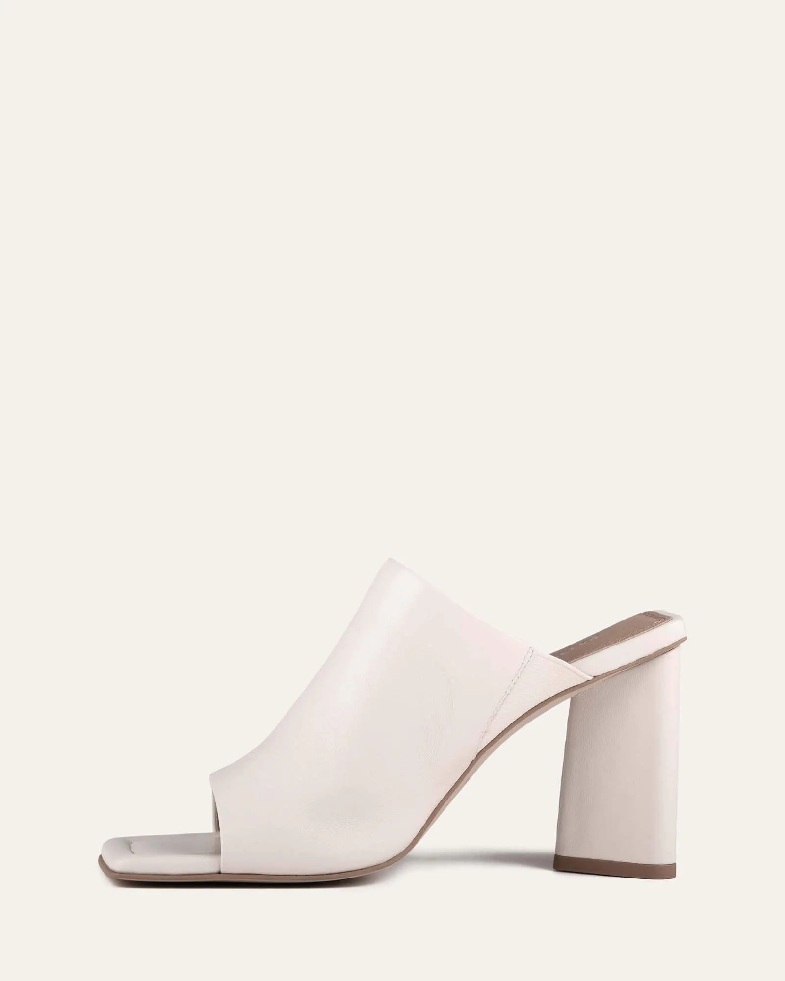 DANIELLE HIGH HEEL SANDALS OFF WHITE LEATHER Jo Mercer