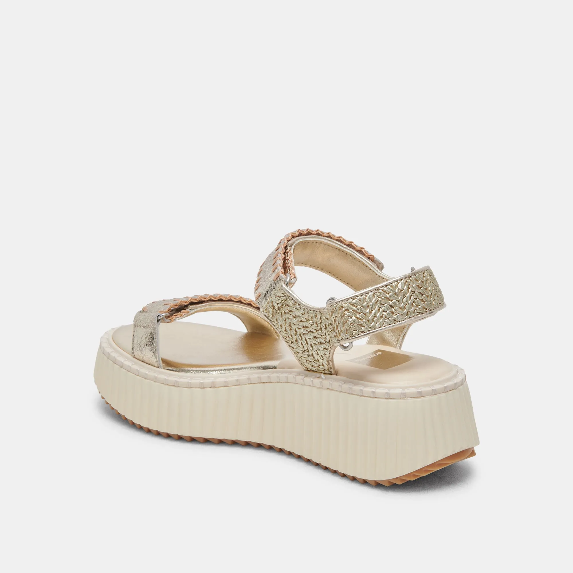 DEBRA SANDALS PLATINUM DISTRESSED LEATHER Dolce Vita