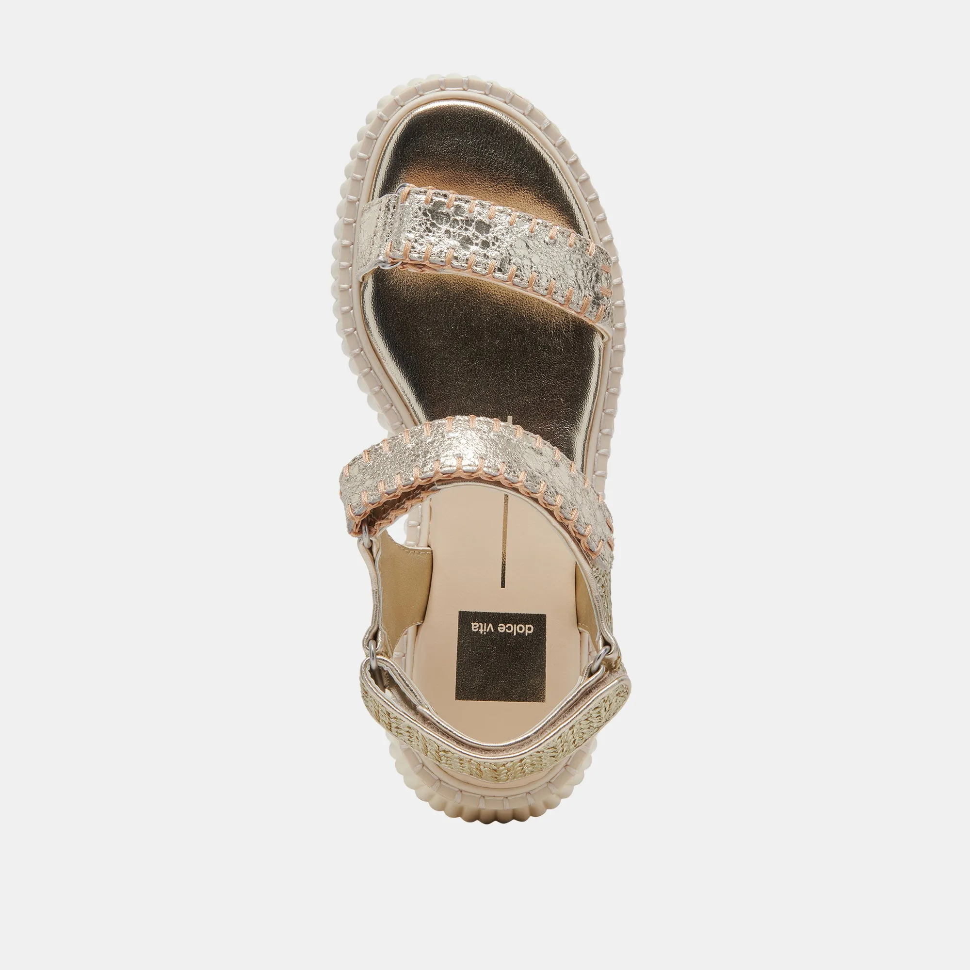 DEBRA SANDALS PLATINUM DISTRESSED LEATHER Dolce Vita