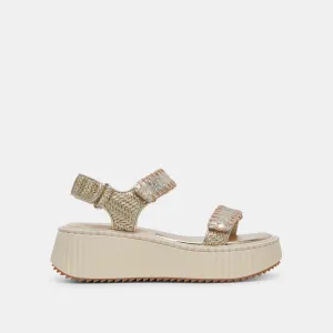 DEBRA SANDALS PLATINUM DISTRESSED LEATHER Dolce Vita