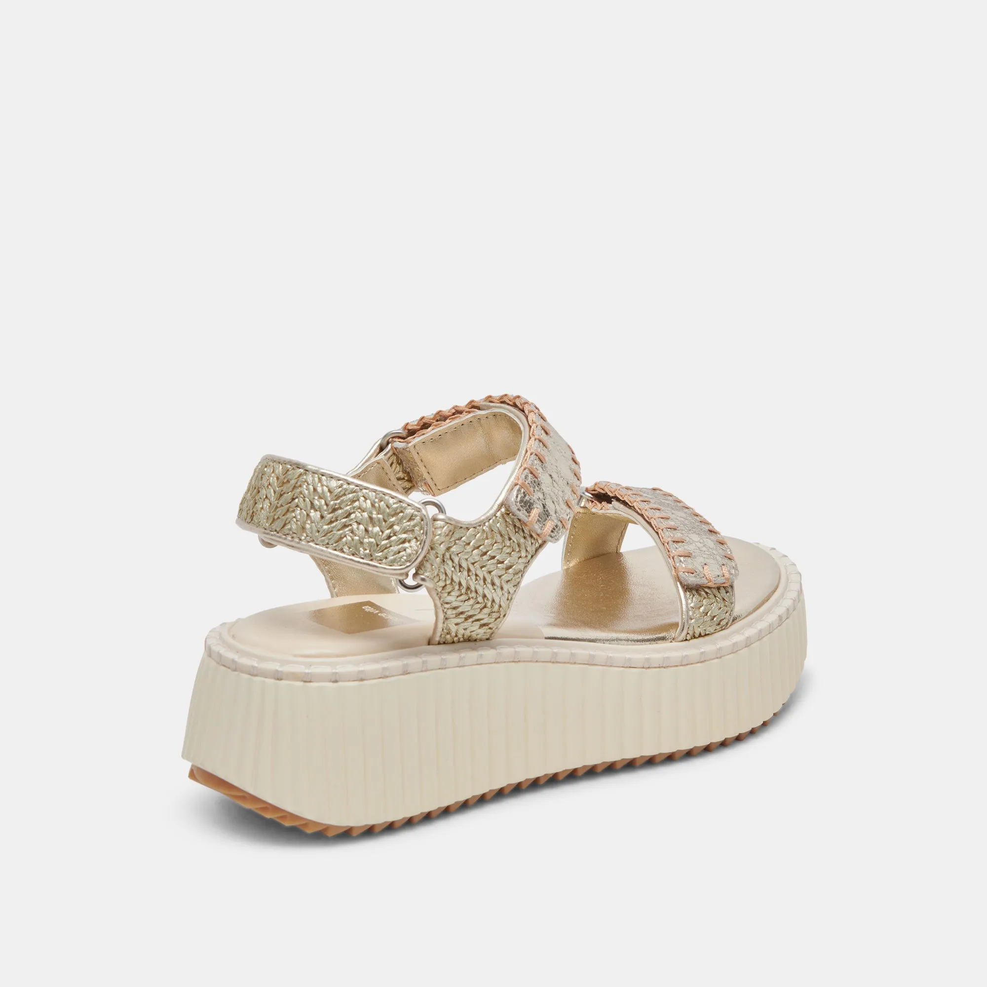 DEBRA SANDALS PLATINUM DISTRESSED LEATHER Dolce Vita
