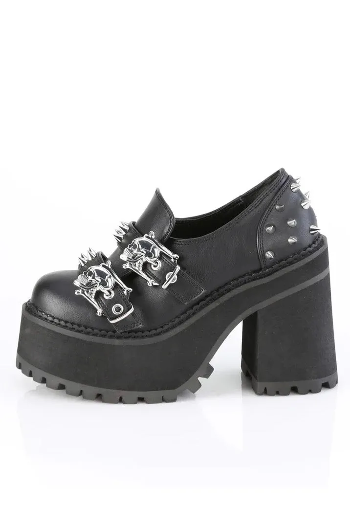 DemoniaCult - Assault 38 Black - Heels