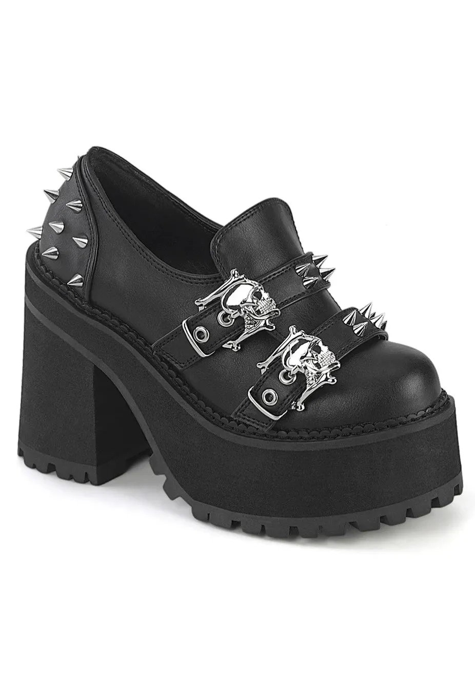 DemoniaCult - Assault 38 Black - Heels