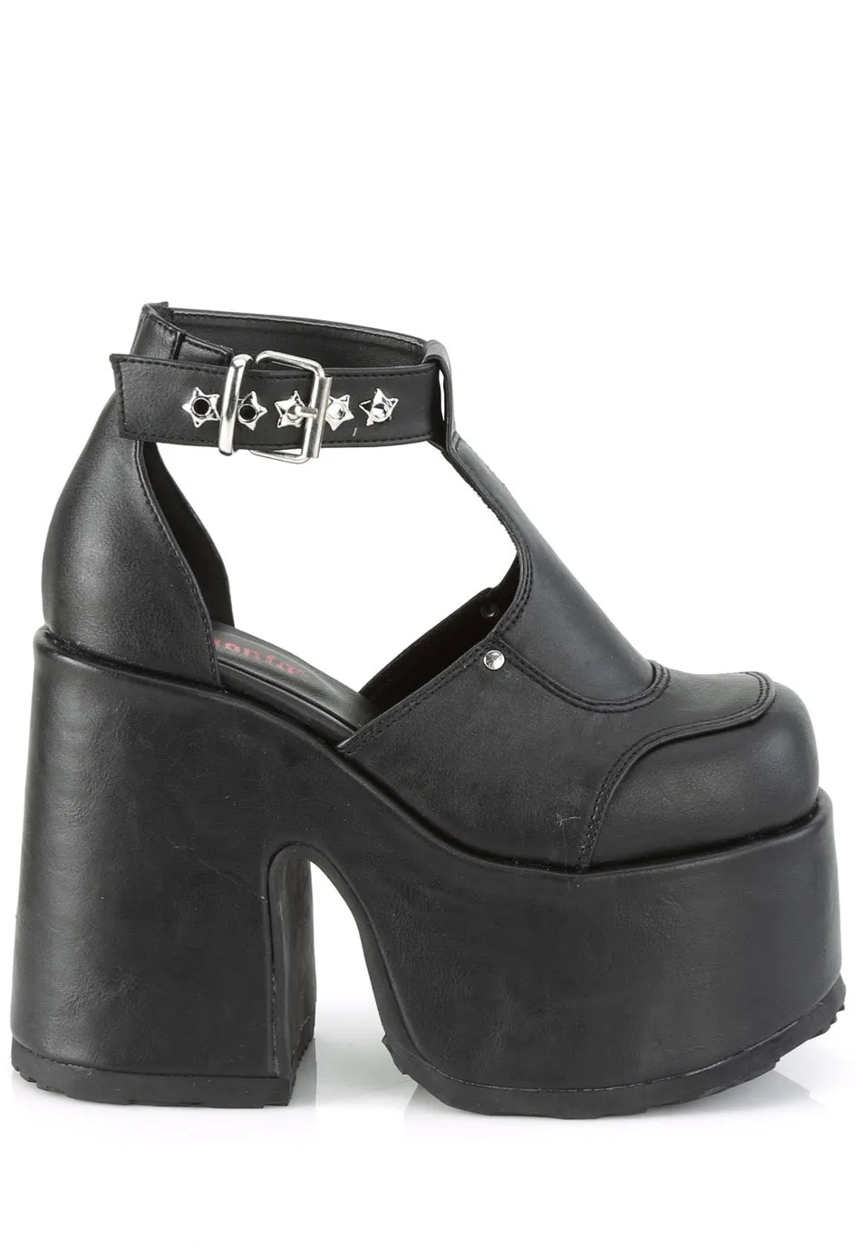 DemoniaCult - Camel 103 Black Vegan Leather - Heels