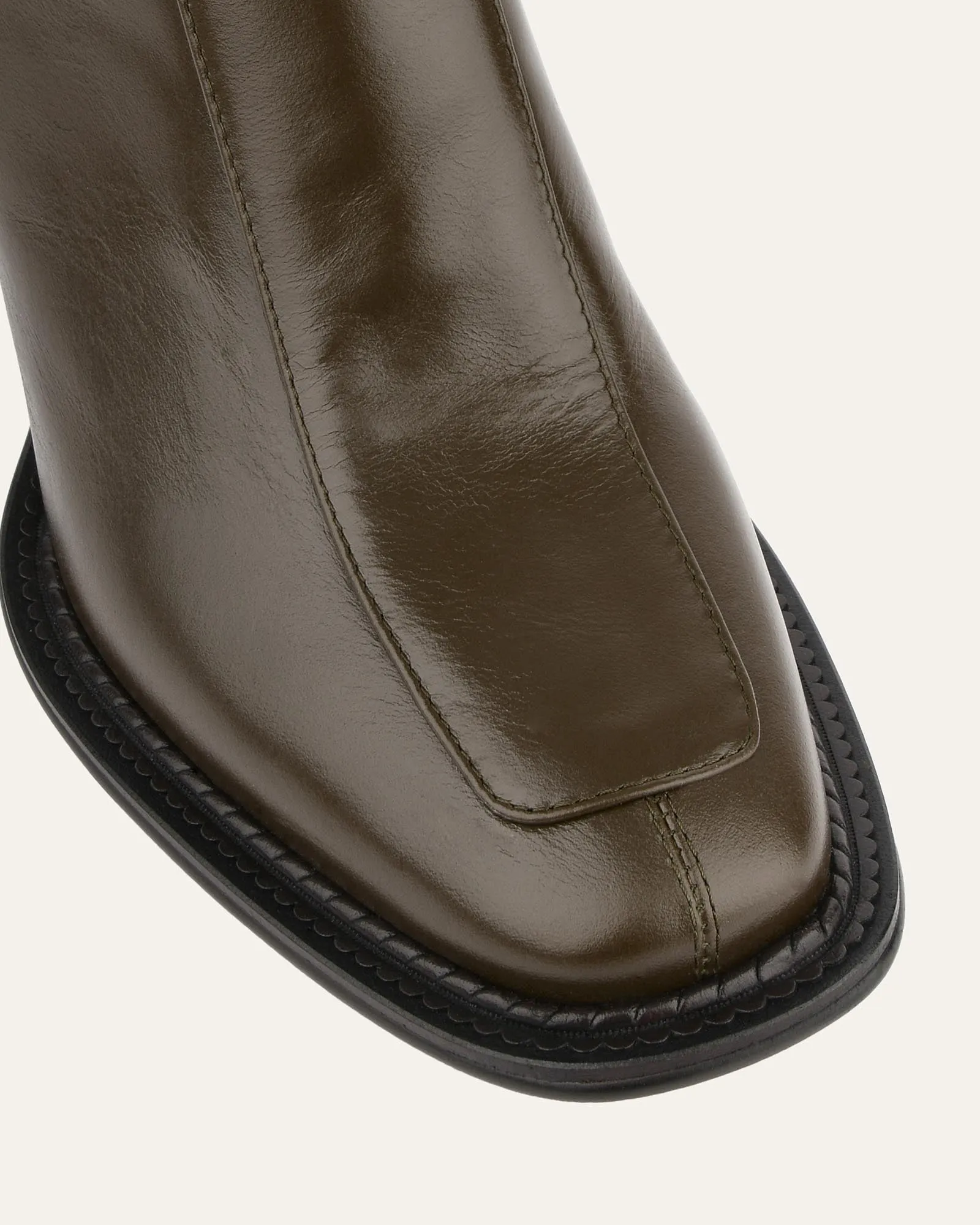 DEVINA MID ANKLE BOOTS DARK OLIVE LEATHER Jo Mercer