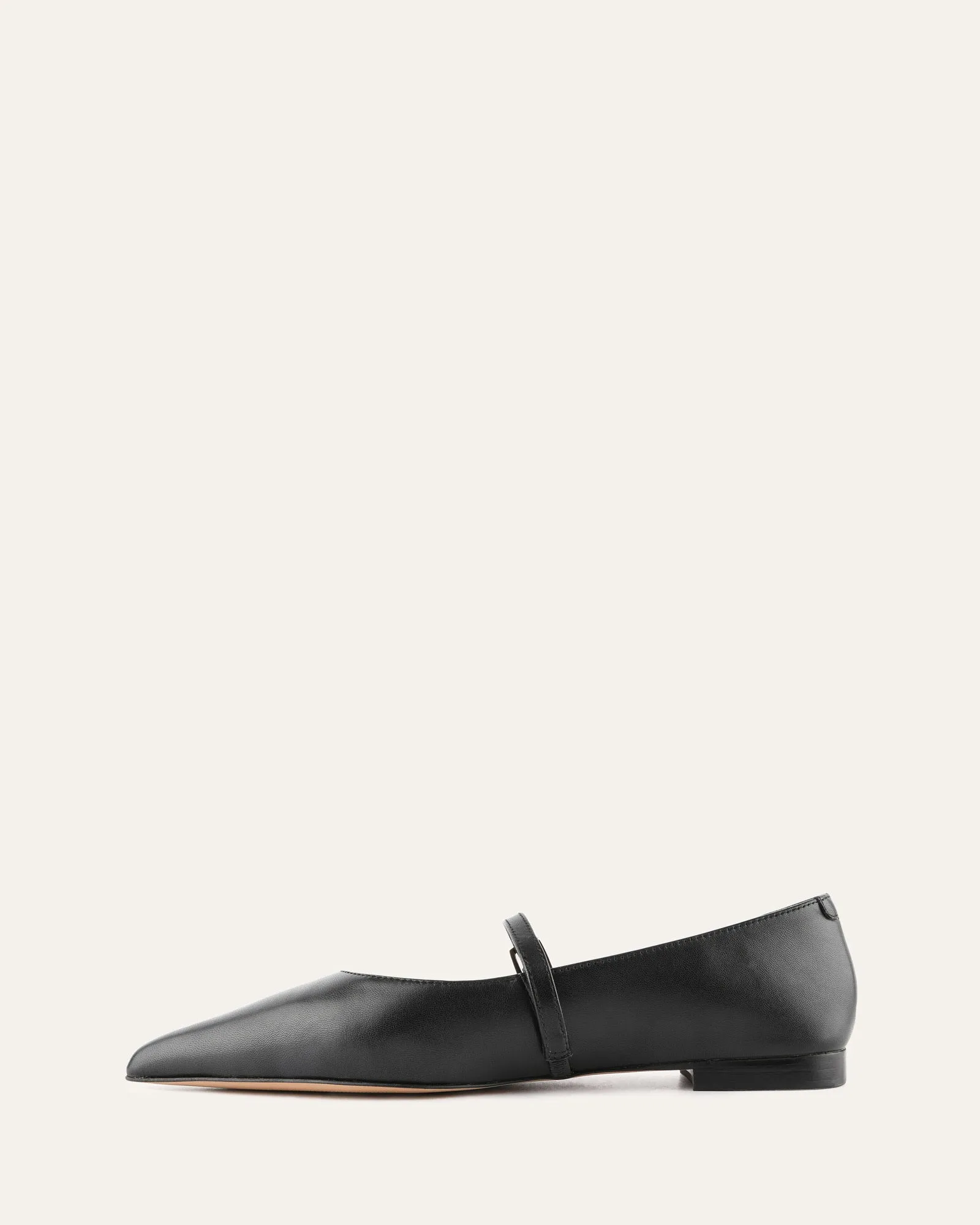 DILARIA DRESS FLATS BLACK LEATHER Jo Mercer