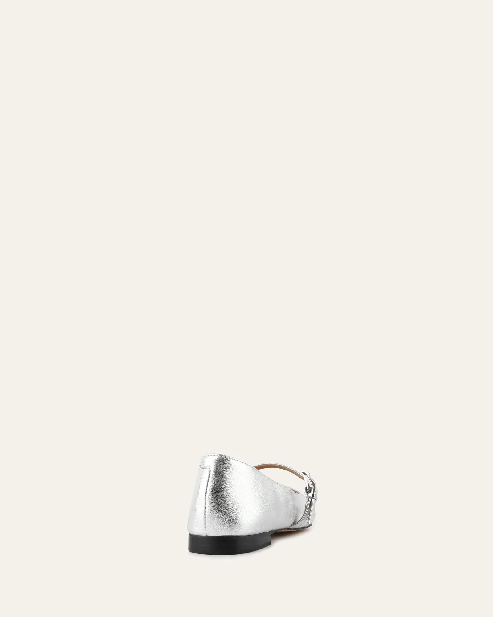 DILARIA DRESS FLATS SILVER LEATHER Jo Mercer