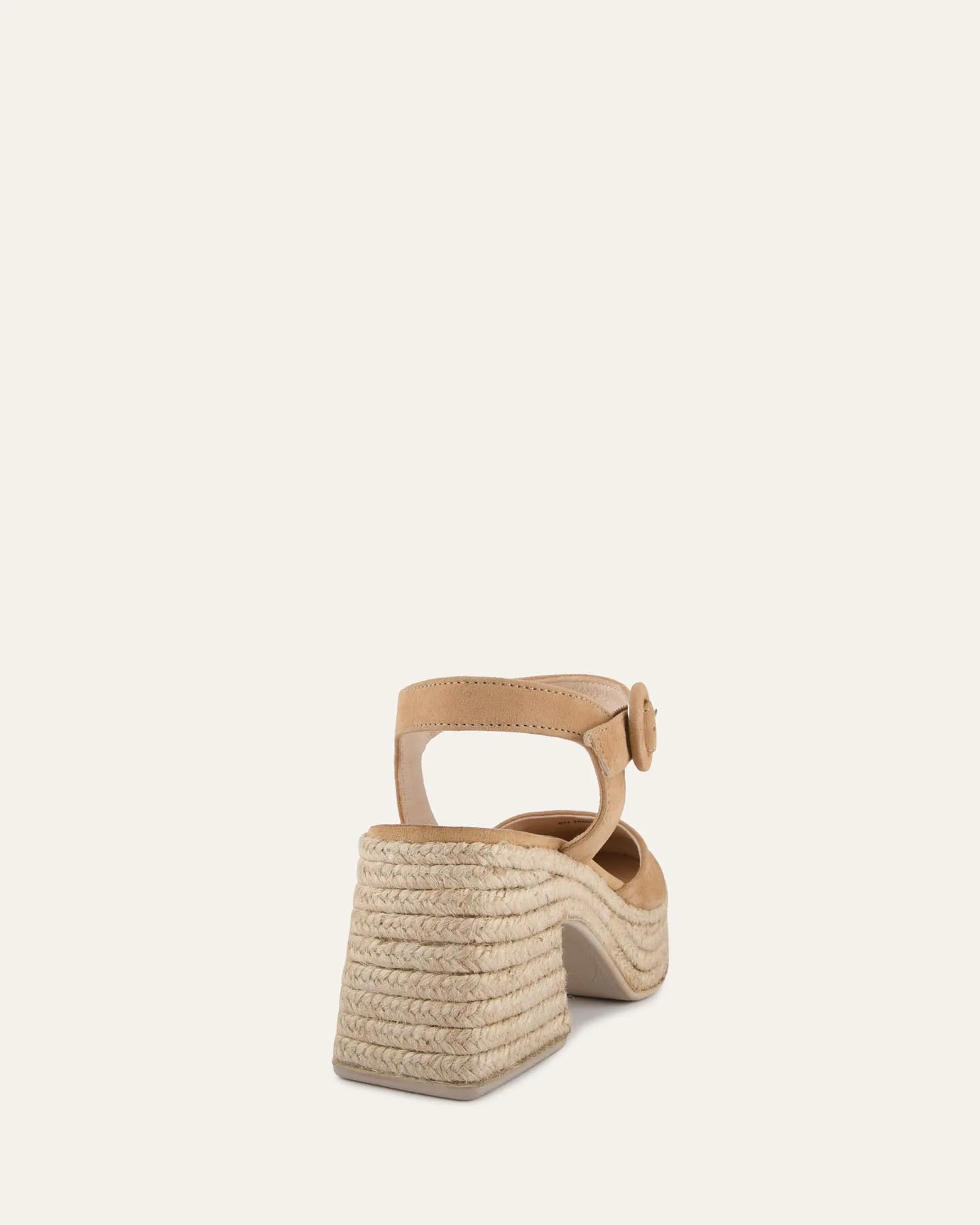 DINA HIGH HEEL ESPADRILLES LIGHT TAUPE SUEDE Jo Mercer