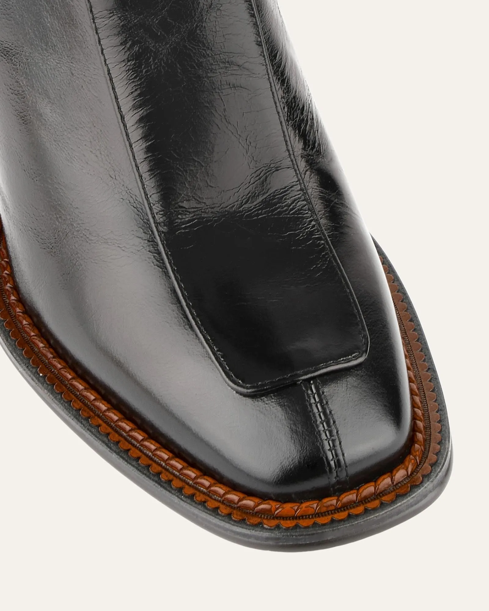 DIVINE KNEE BOOTS BLACK LEATHER Jo Mercer