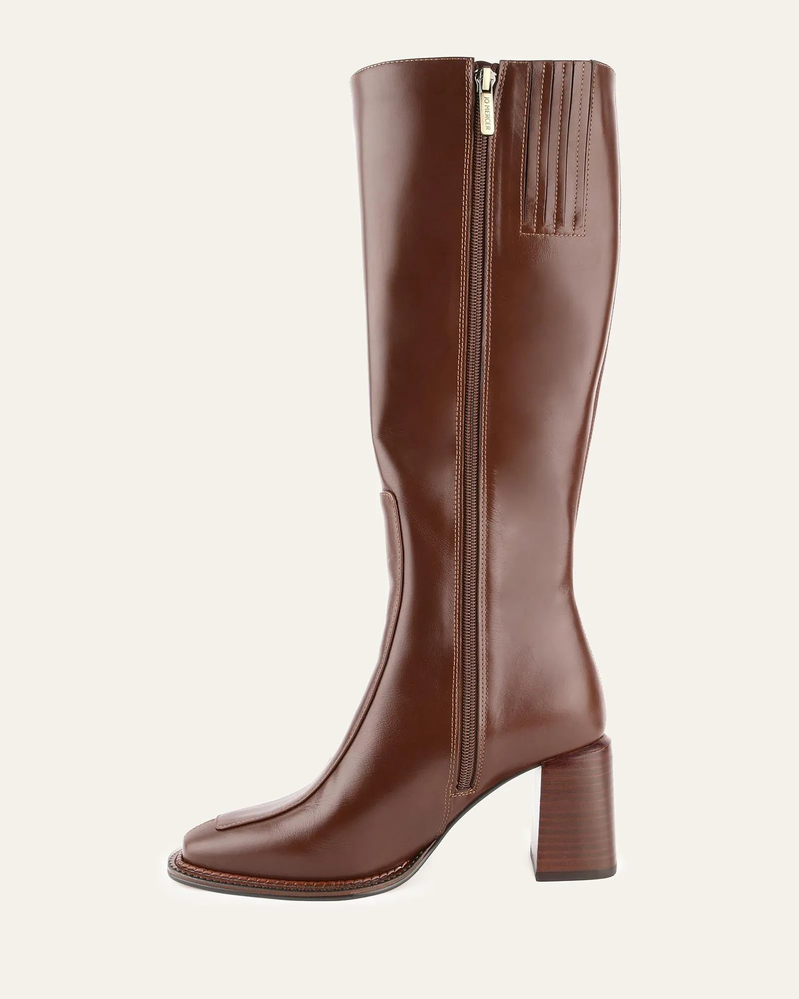 DIVINE KNEE BOOTS DARK CHOC LEATHER Jo Mercer