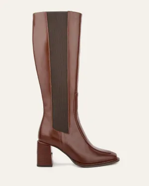 DIVINE KNEE BOOTS DARK CHOC LEATHER Jo Mercer