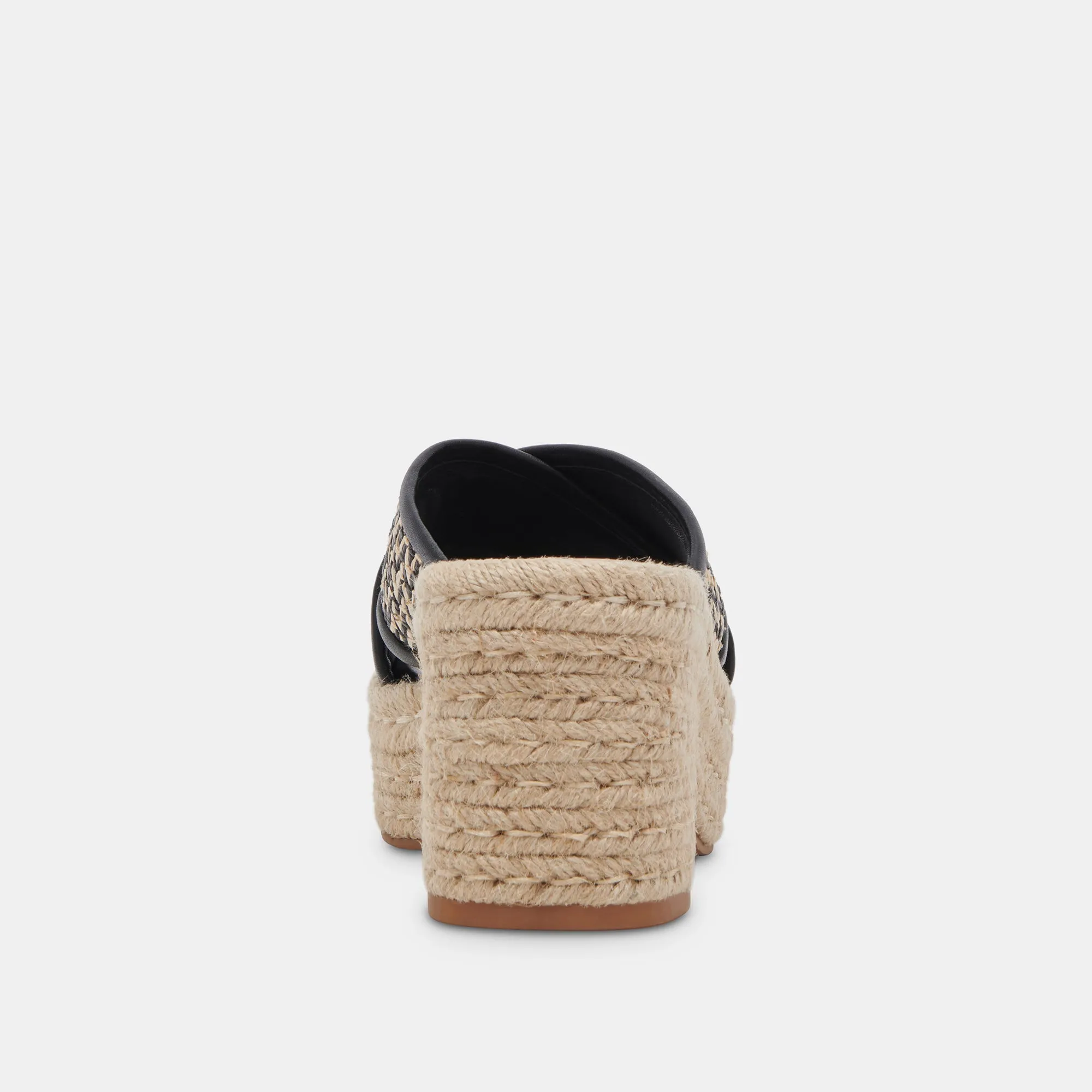 ELDORA HEELS WHITE BLACK RAFFIA Dolce Vita