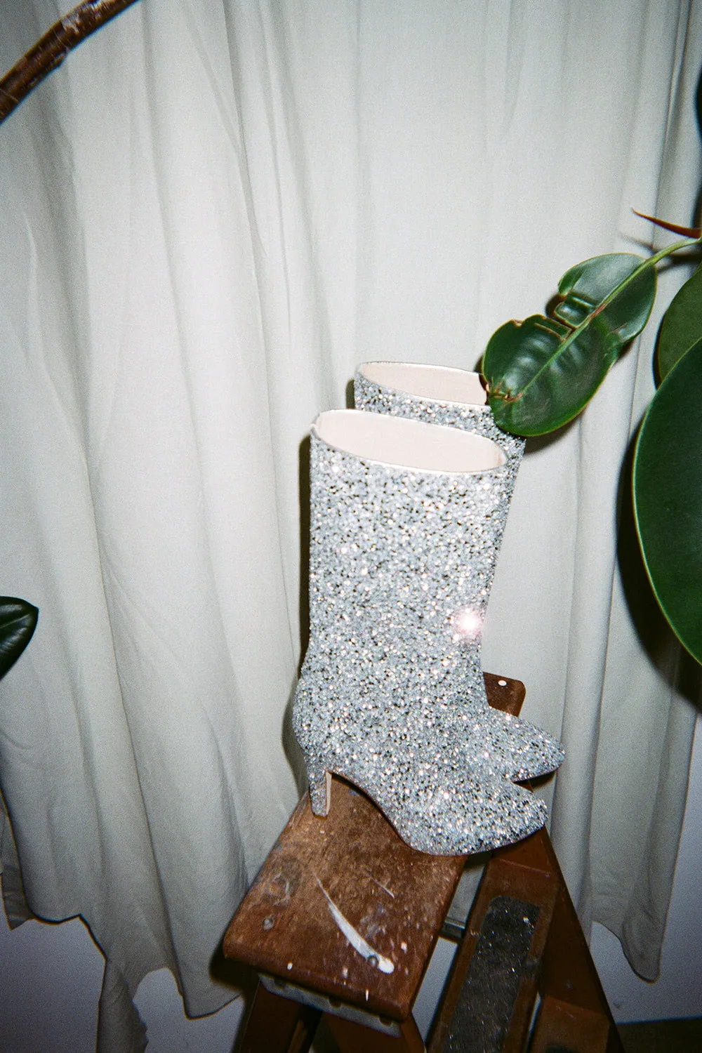 Elevator Boot in Disco Dust Glitter Brother Vellies