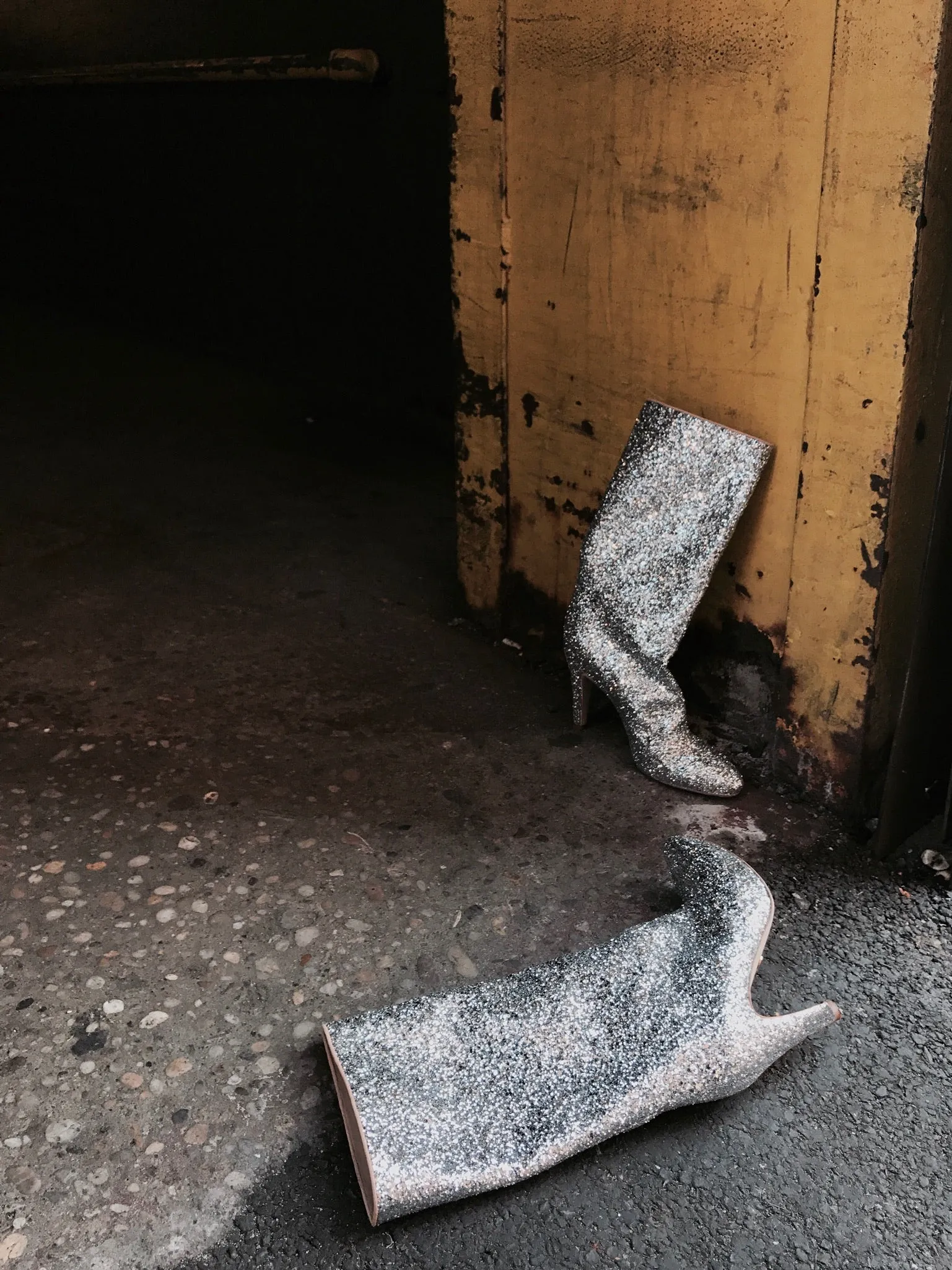 Elevator Boot in Disco Dust Glitter Brother Vellies