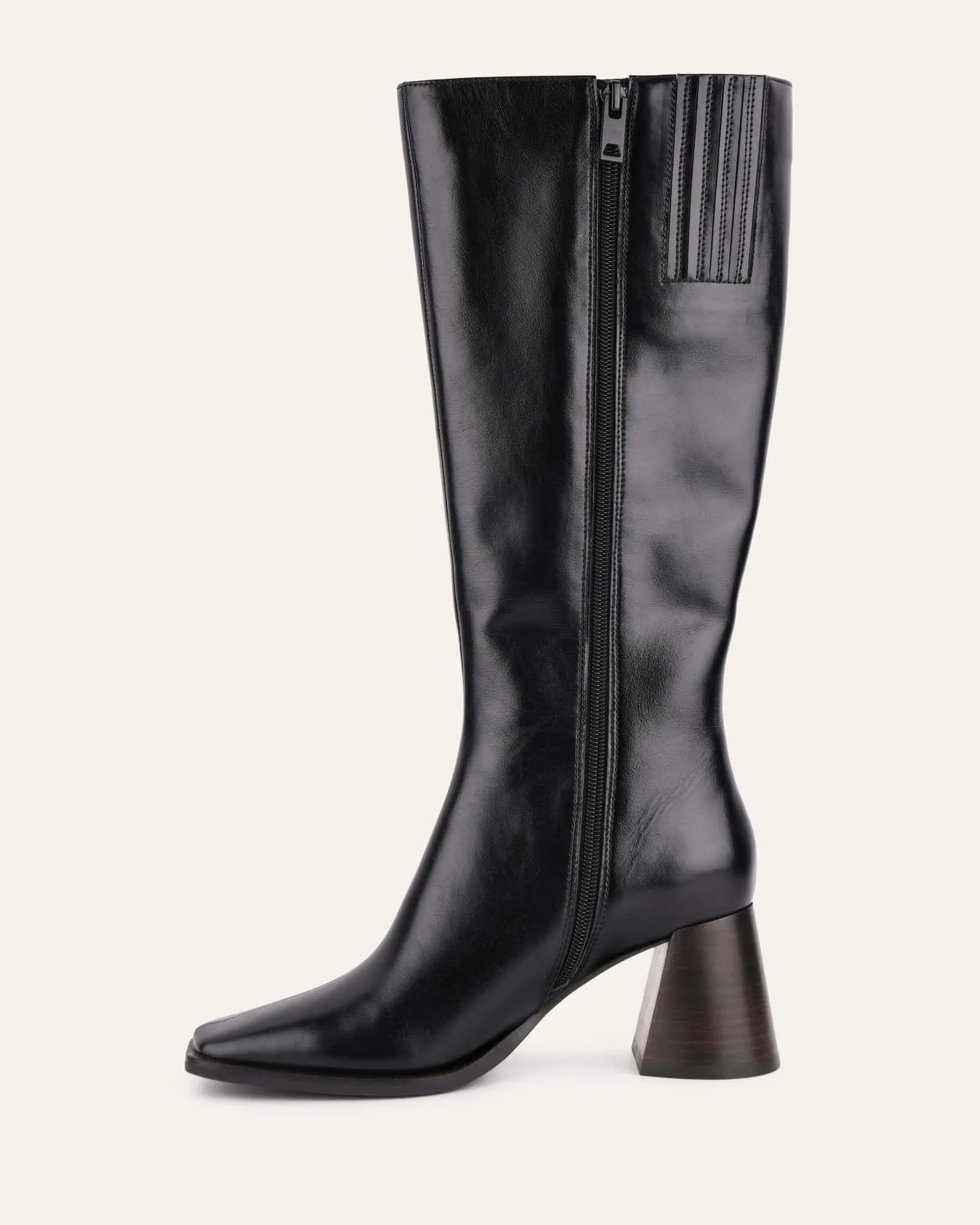 ELIAS KNEE BOOTS BLACK LEATHER Jo Mercer
